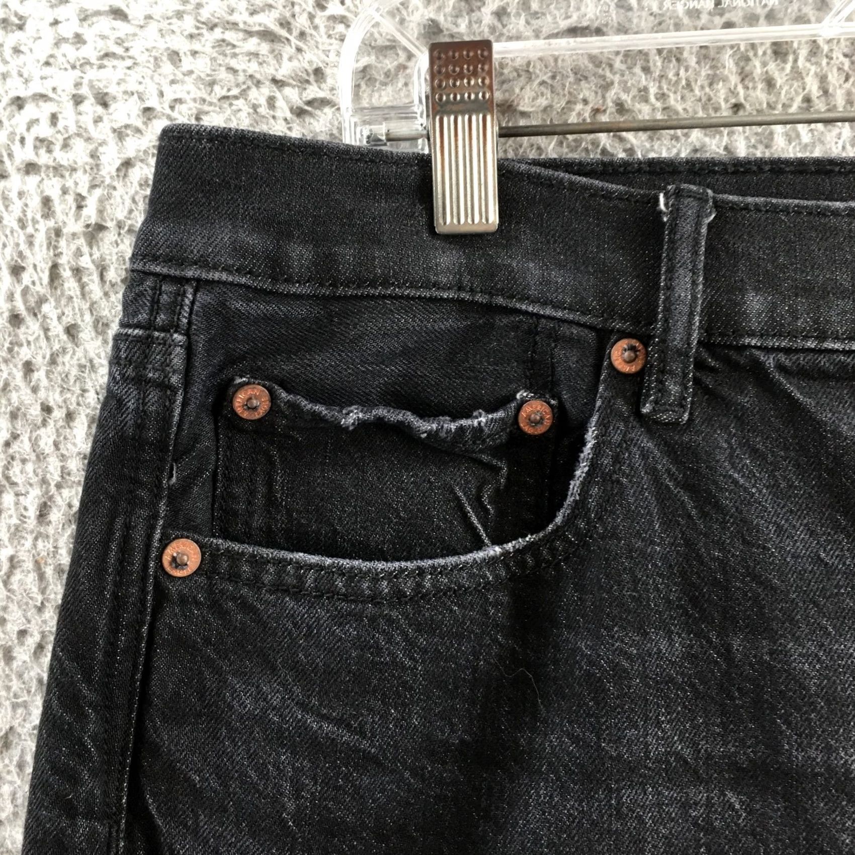 American Eagle Outfitters American Eagle Outfitters Jeans 16 Short Black Cotton Blend Denim Cropped Womens Size 38" / US 16 / IT 52 - 3 Thumbnail