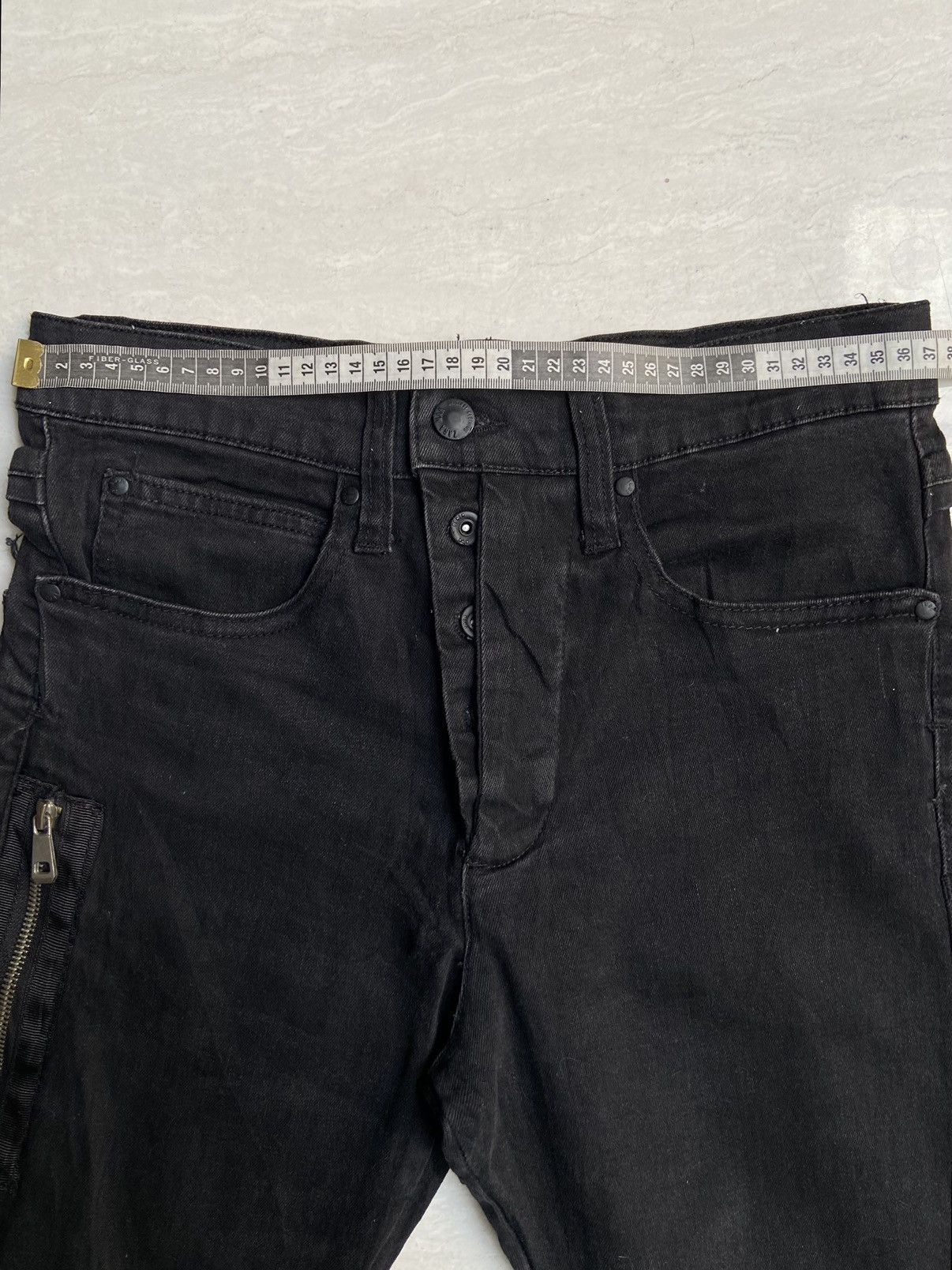 Zara ZARA MAN Black Buttonfly Zip Denim Size US 28 / EU 44 - 10 Thumbnail