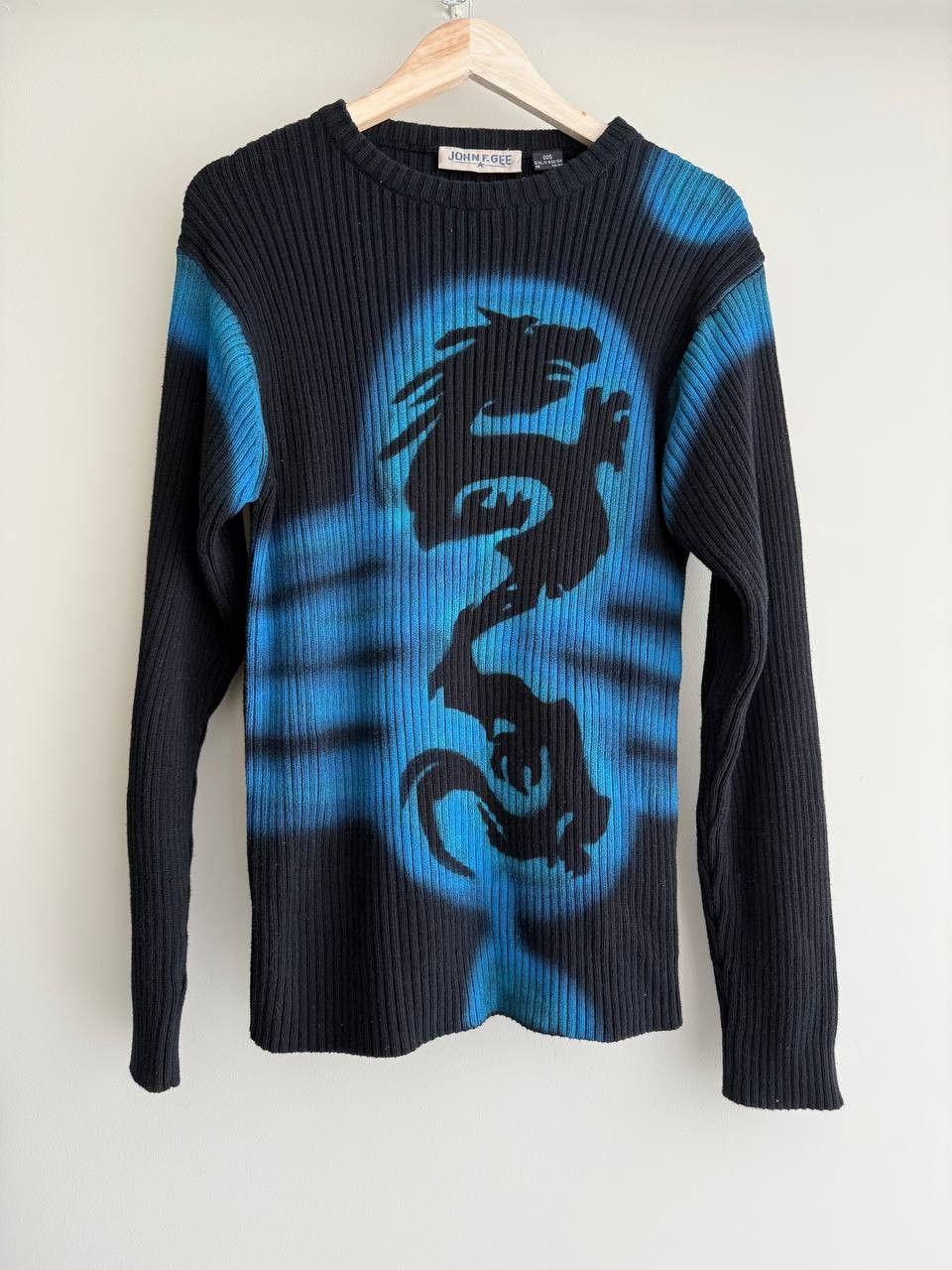 Japanese Brand John FGEE Vintage Avant Garde Dragon Y2K Tribal Knit Sweater Size US L / EU 52-54 / 3 - 1 Thumbnail