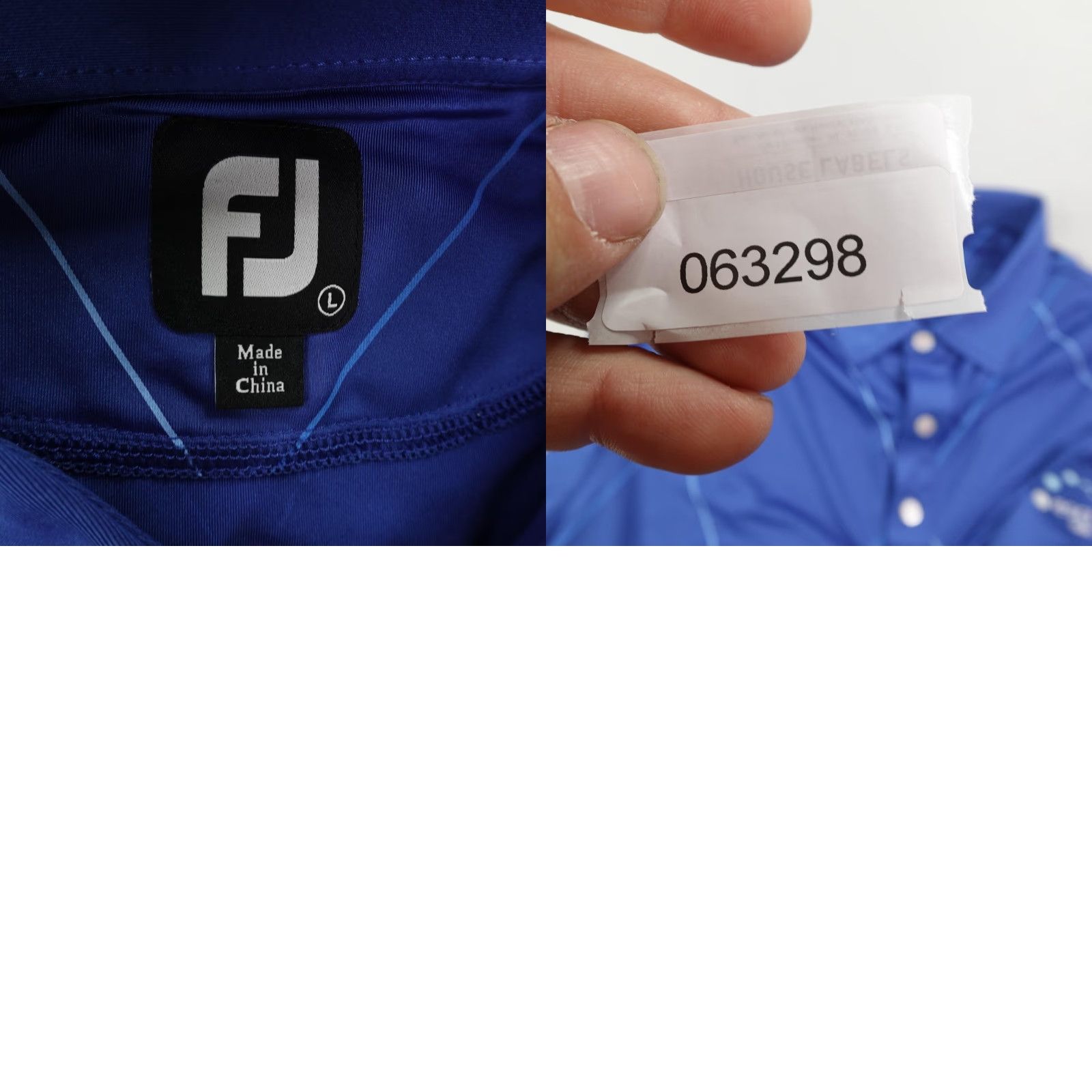 Footjoy FootJoy Polo Shirt Mens Large Blue Argyle Escena Golf Club Performance Stretch Size US L / EU 52-54 / 3 - 8 Thumbnail