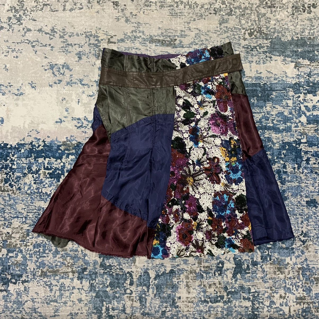 Designer × Japanese Brand Pétale patchwork skirt Size 29" - 1 Thumbnail