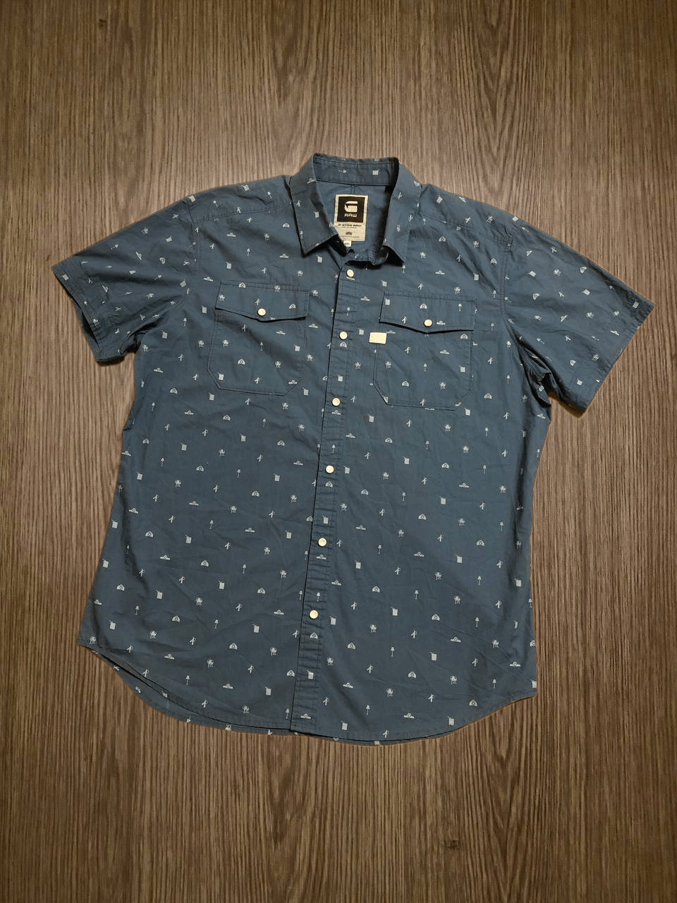 G-Star G-STAR RAW Short Sleeve Button up Shirt Size US XXL / EU 58 / 5 - 1 Thumbnail