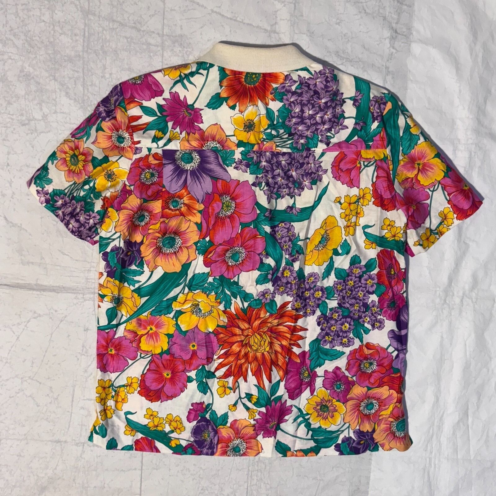 Evan Picone VTG Y2K Evan Picone Colorful Floral Button Up Collared Short Size M / US 6-8 / IT 42-44 - 5 Thumbnail