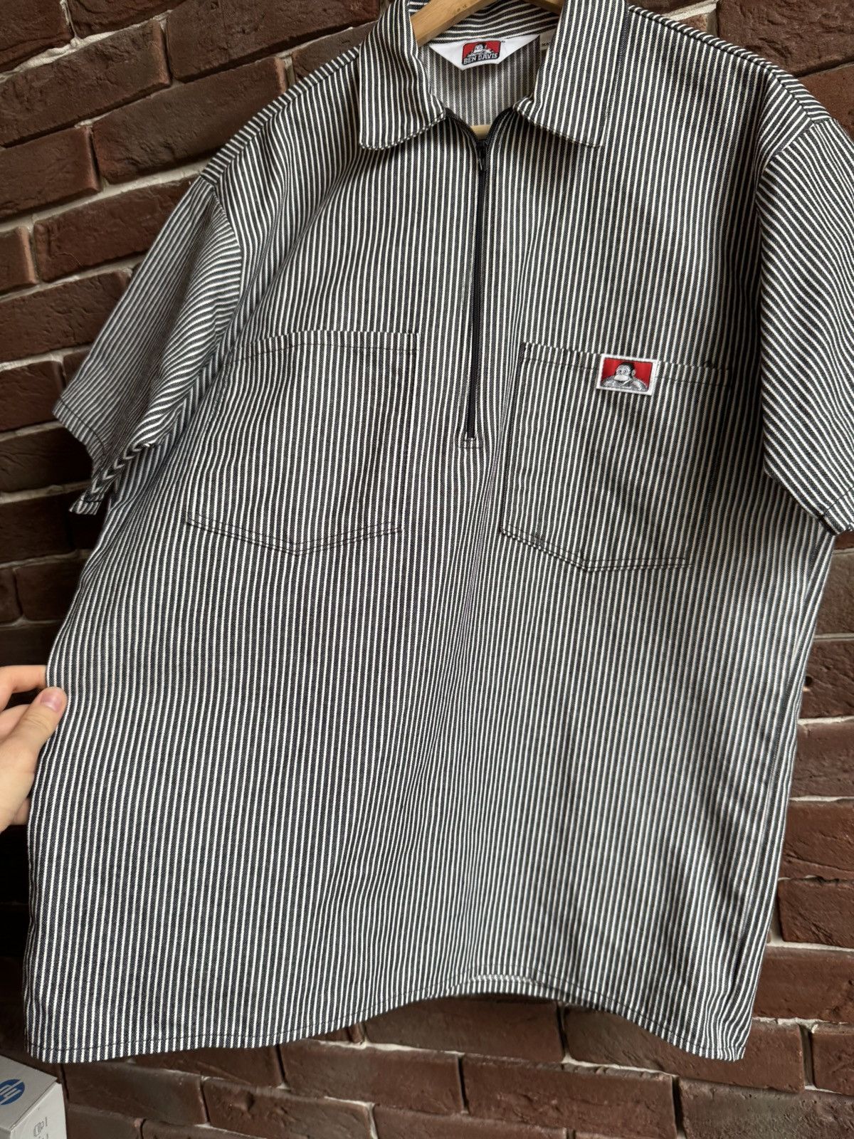 Ben Davis VINTAGE Ben Davis Work Shirt Stripe 1/4 Zip USA Mens 80s Size US M / EU 48-50 / 2 - 5 Thumbnail