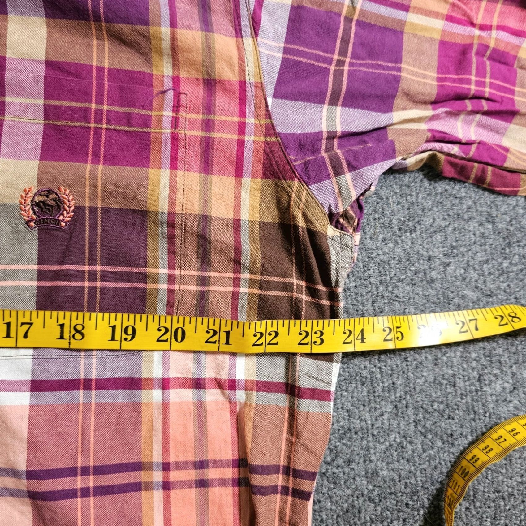 Pinko Cinch Shirt Mens Size Medium Pink Purple Plaid Button Long Sleeve Casual Western Size US M / EU 48-50 / 2 - 6 Thumbnail