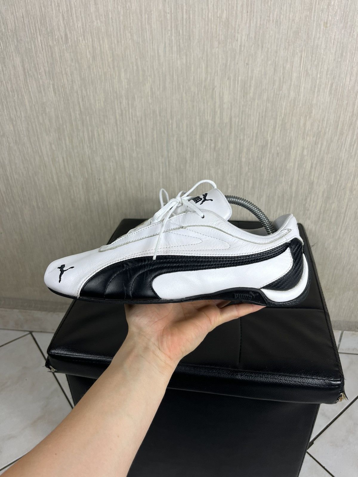 Puma × Vintage Vintage Puma leather y2k speed cat shoes low sneakers racing Size US 9.5 / EU 42-43 - 14 Thumbnail