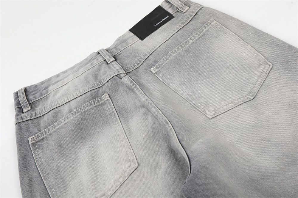 Jean Punk Heavy-Duty Washed Gradient Wide-Leg Jeans for Men Size US 32 / EU 48 - 5 Thumbnail