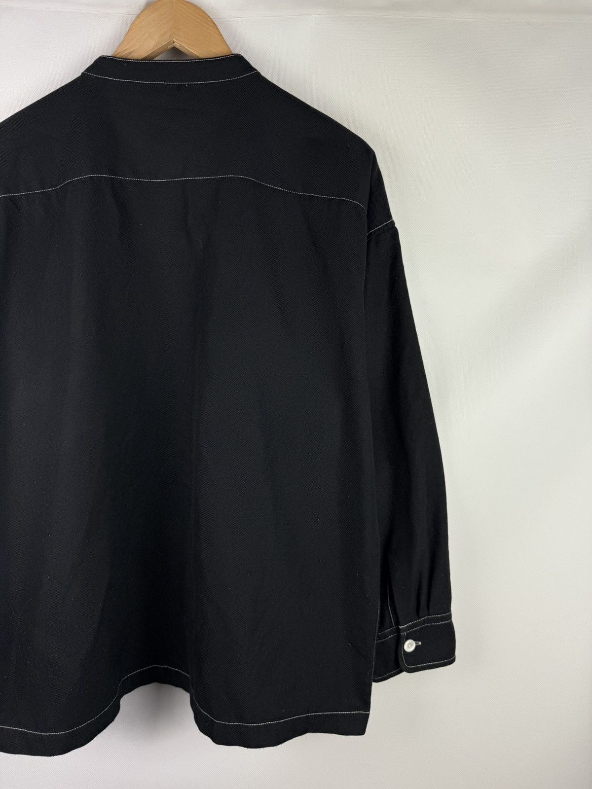 Other Timbre Poste Long Sleeve Japanese Collarless Button Up Shirt Size US L / EU 52-54 / 3 - 16 Thumbnail