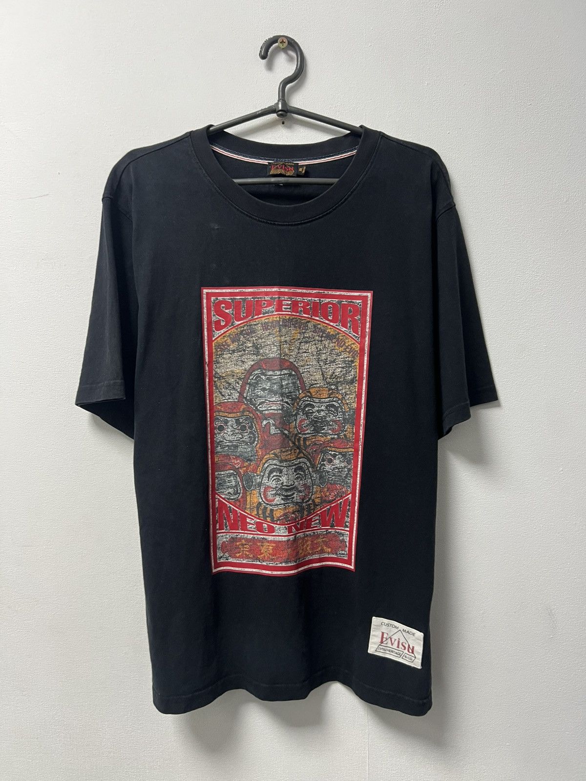 Evisu Vintage Evisu grey tee t-shirt big logo 90s Size US XL / EU 56 / 4 - 1 Thumbnail