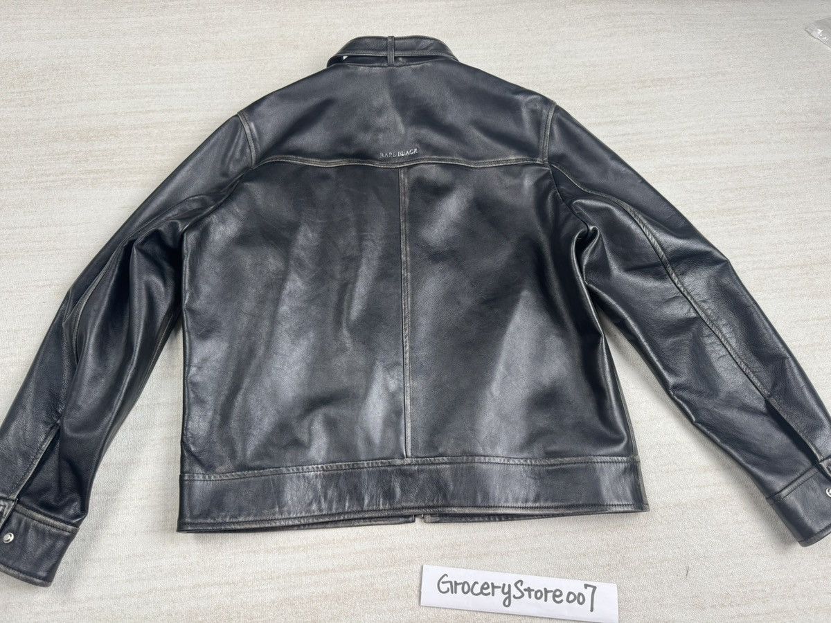 Bape Bape black washed leather Harrington Style jacket Size US M / EU 48-50 / 2 - 17 Thumbnail