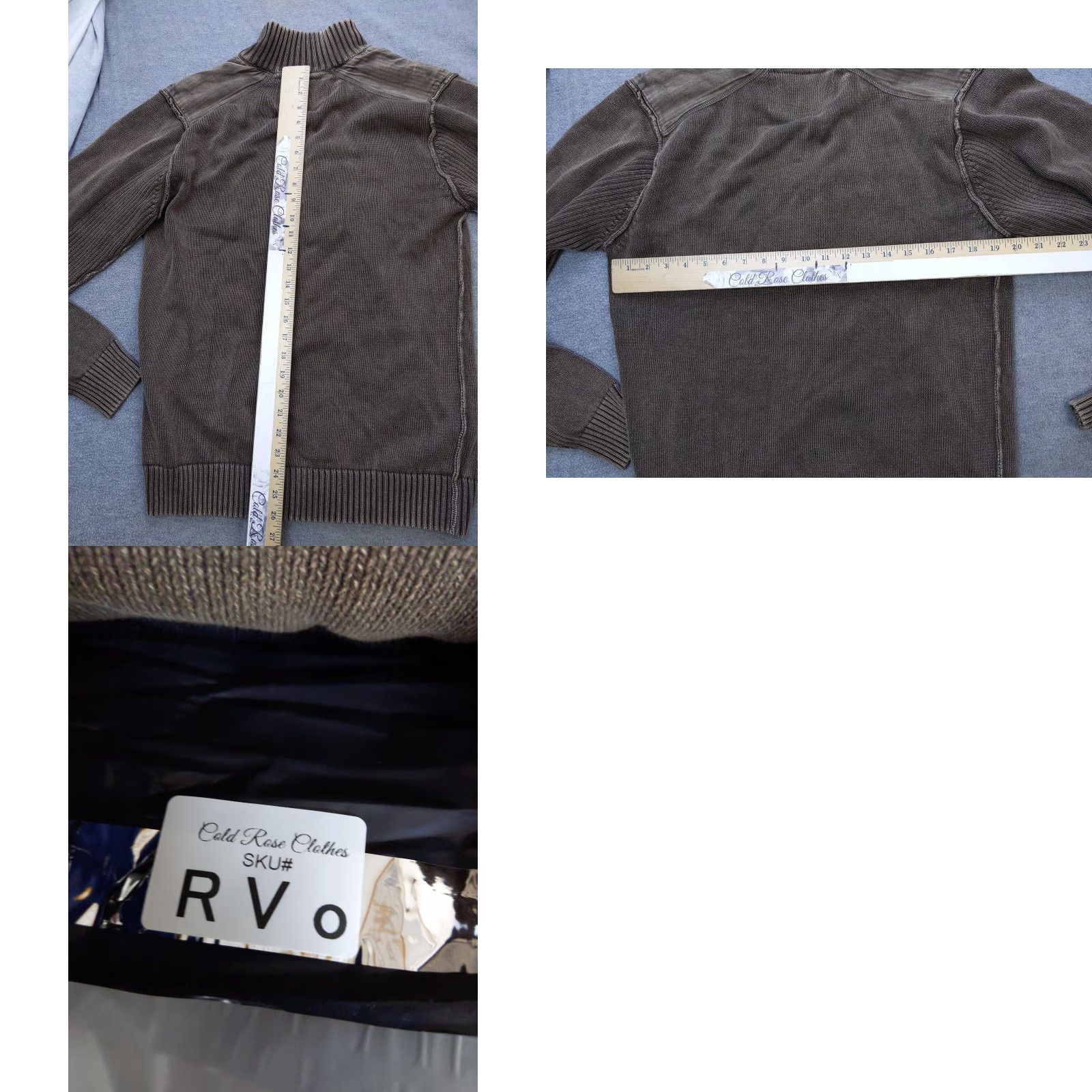 BKE BKE Sweater Mens XL Brown 100% Cotton Full Zip Mock Neck Knit Cardigan Knit Full Zip Mens XL Brown Cotton Mock Neck Ribbed Trim Casual Winter Fall Size US XL / EU 56 / 4 - 8 Thumbnail