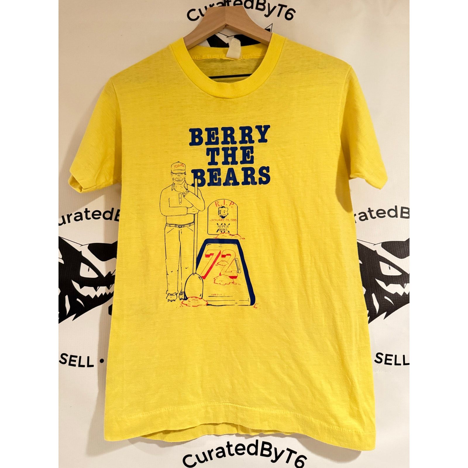Other Vintage Berry the Bears Patriots Shirt Large Yellow 1986 NFL Size US L / EU 52-54 / 3 - 1 Thumbnail
