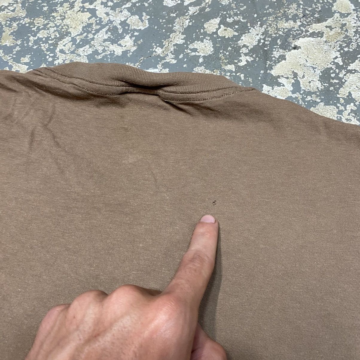 Vintage Vintage Brown Faded Blank Single Stitch Cropped Tshirt Size US L / EU 52-54 / 3 - 12 Thumbnail