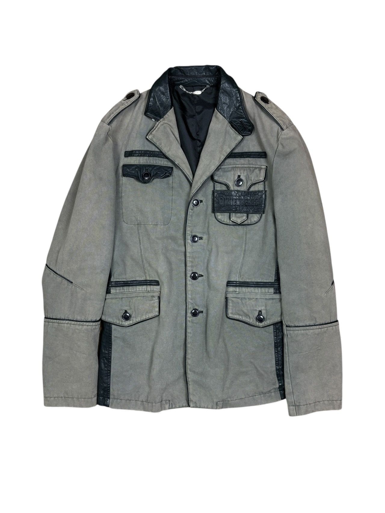 Dirk Bikkembergs 2000s Bikkembergs Utility Field Jacket with Leather Details Size US M / EU 48-50 / 2 - 1 Thumbnail