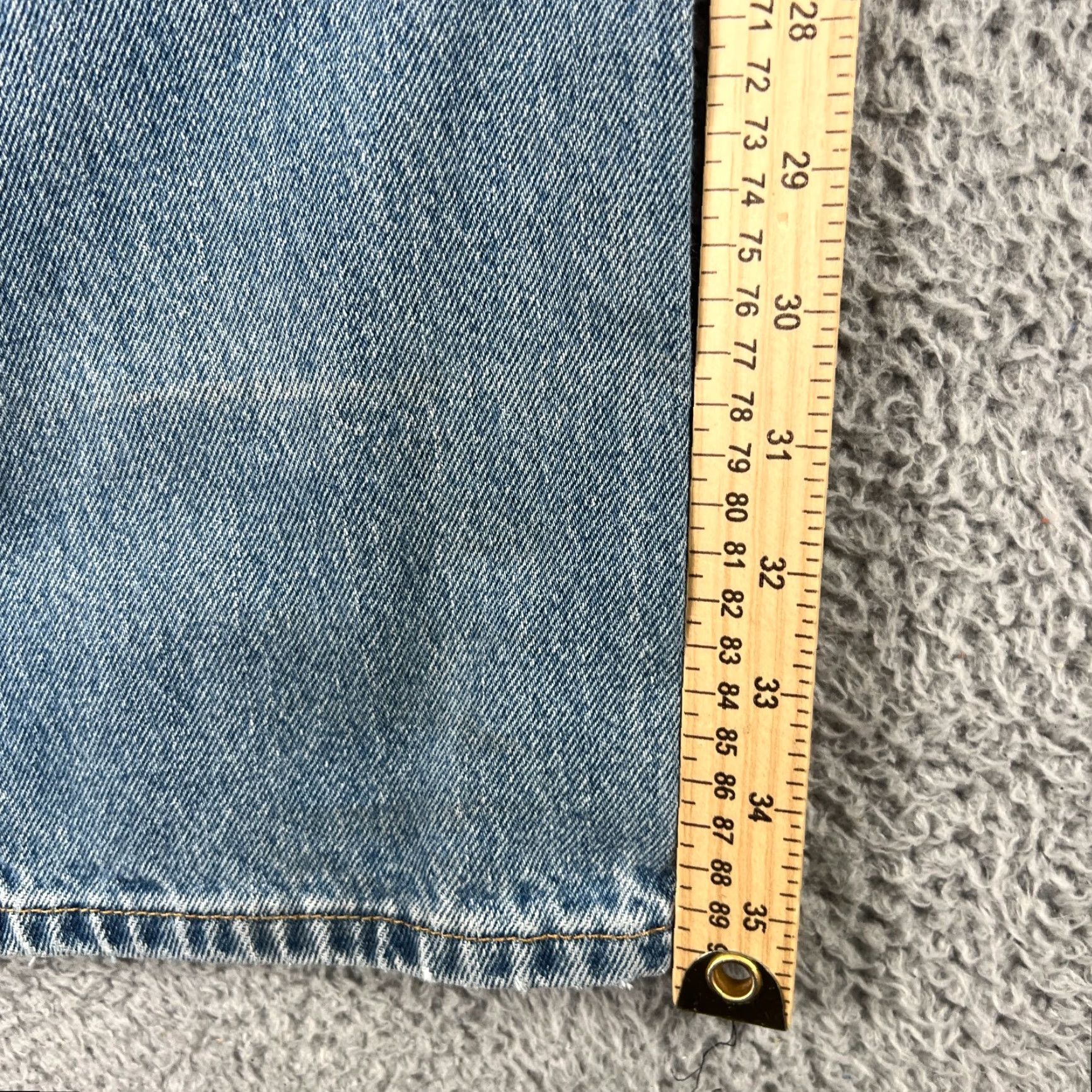 Vintage VINTAGE Levi’s Jeans Mens 34x36 Levis 550 90s Grunge Black Blue Denim Relaxed Straight Size US 34 / EU 50 - 5 Thumbnail