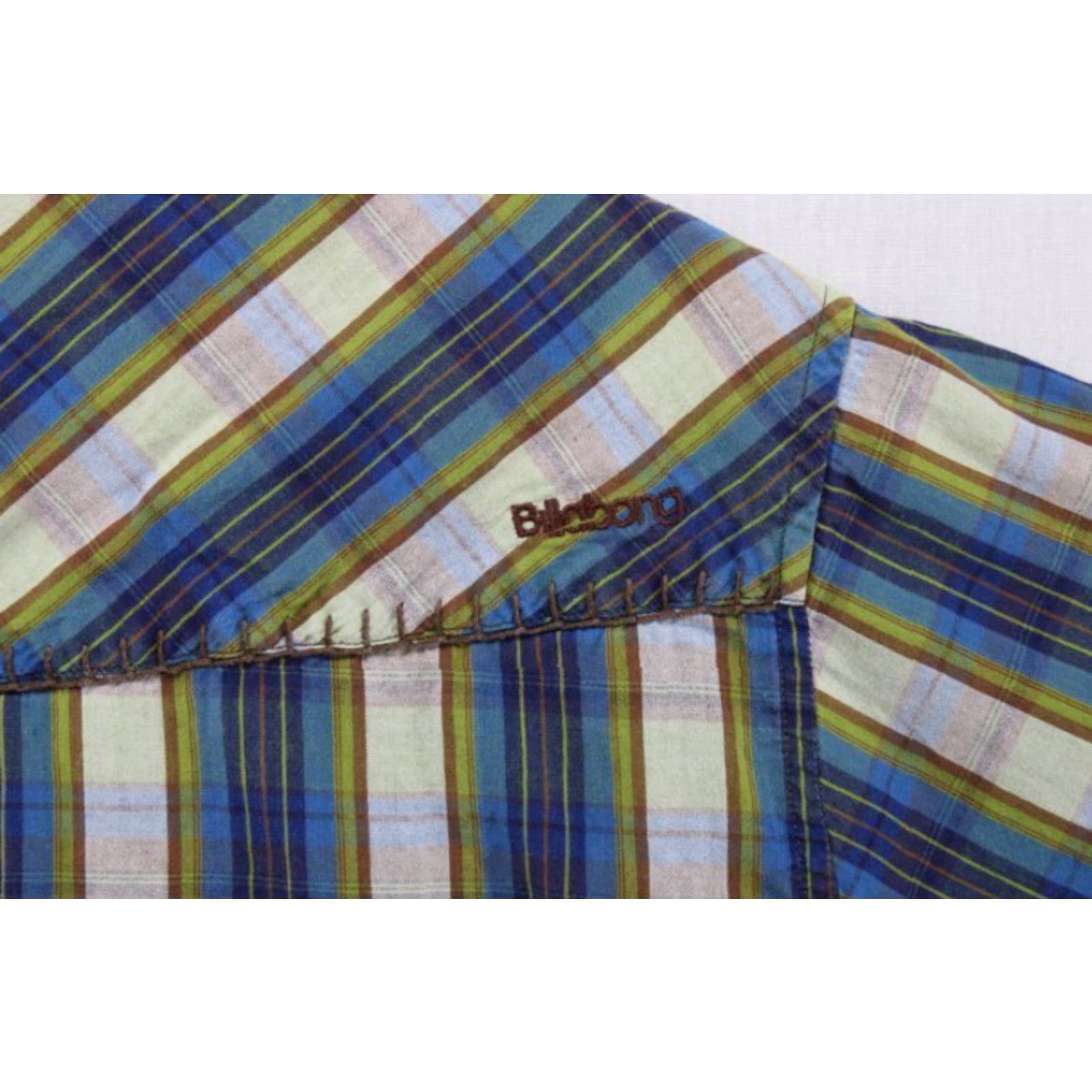 Billabong Billabong Slim Fit Shirt Mens XL Multicolor Snap Thick Stitch Plaid Short Sleeve Size US XL / EU 56 / 4 - 3 Thumbnail