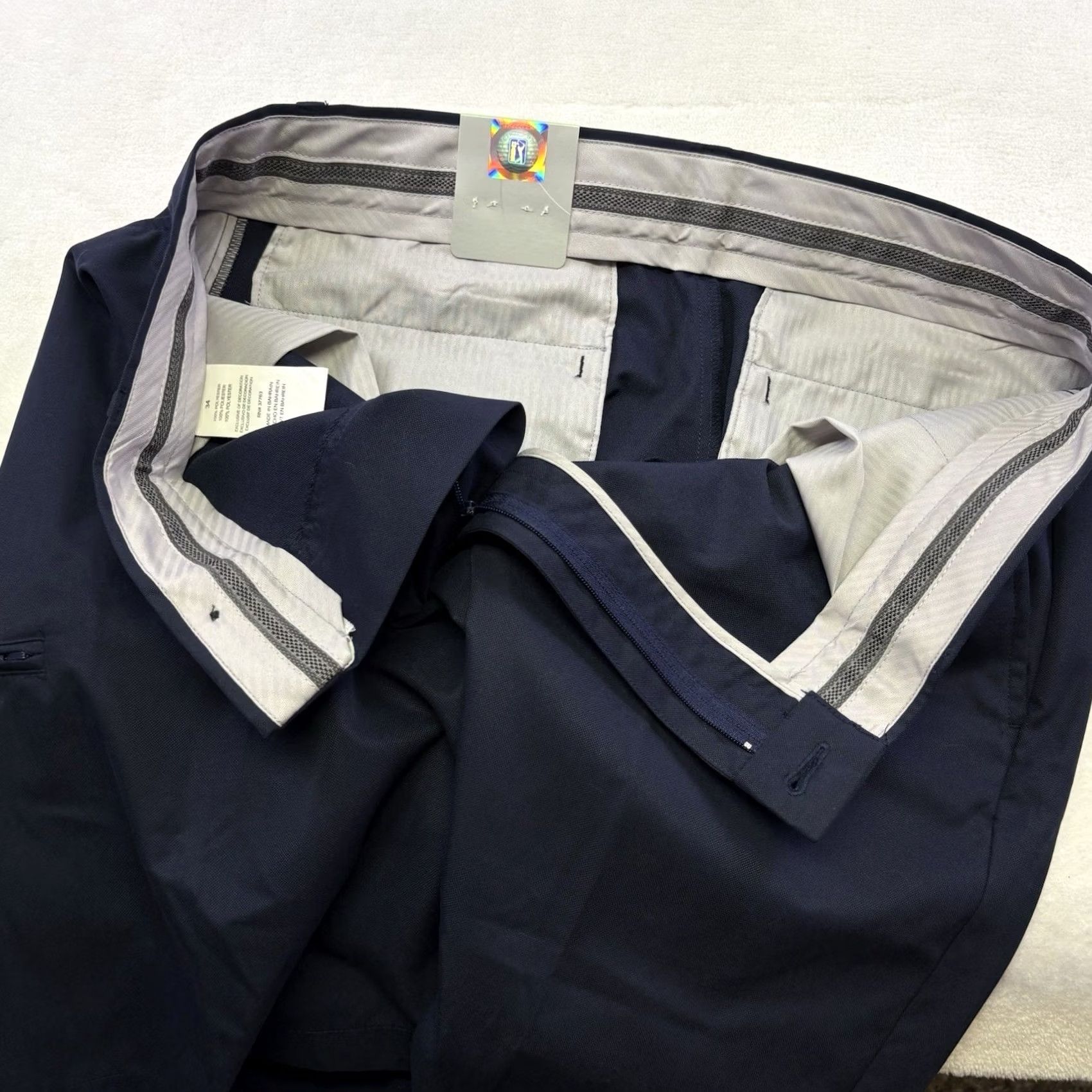 Champion Champions Tour Golf Shorts Navy Blue 34 Flat Front Button Waist 34 Pockets Chino Men Casual Sports Wear Size US 34 / EU 50 - 7 Thumbnail