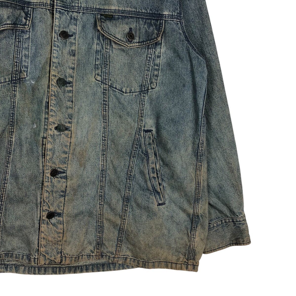 Japanese Brand 📌Vintage Trucker Denim Biker Jacket Polo Club Slant Pocket Size US L / EU 52-54 / 3 - 6 Thumbnail