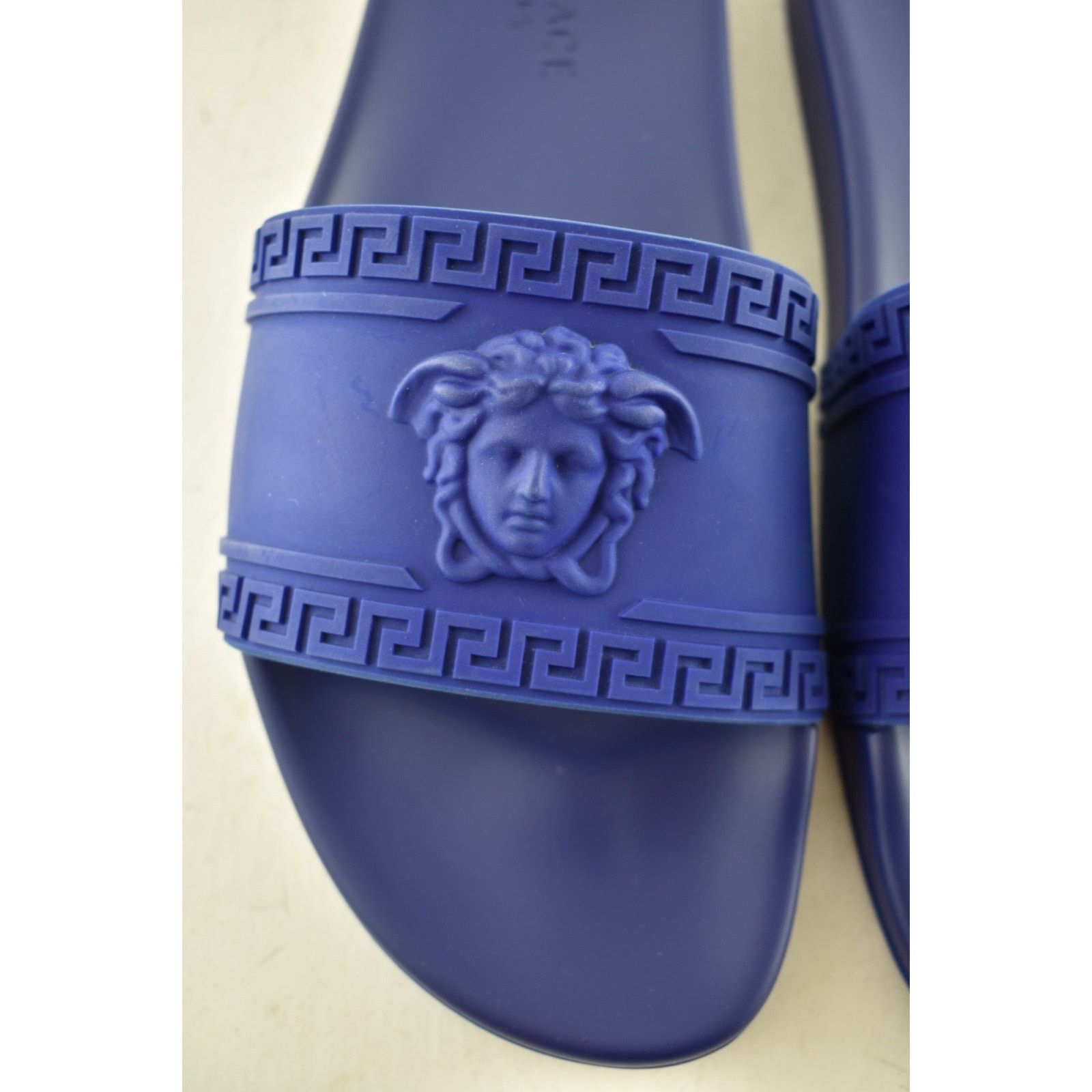 Versace Versace Medusa Palazzo Blue Rubber Slide Sandal 44 11 Size US 11 / EU 44 - 9 Thumbnail