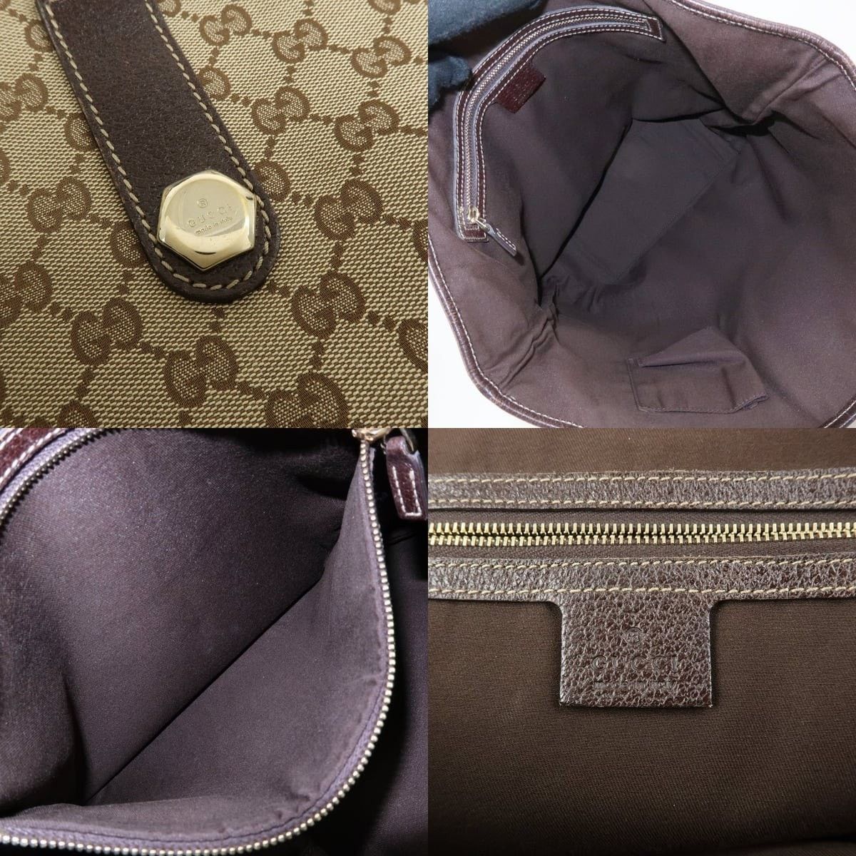 Gucci Gucci GG Canvas Tote Brown Size ONE SIZE - 7 Thumbnail