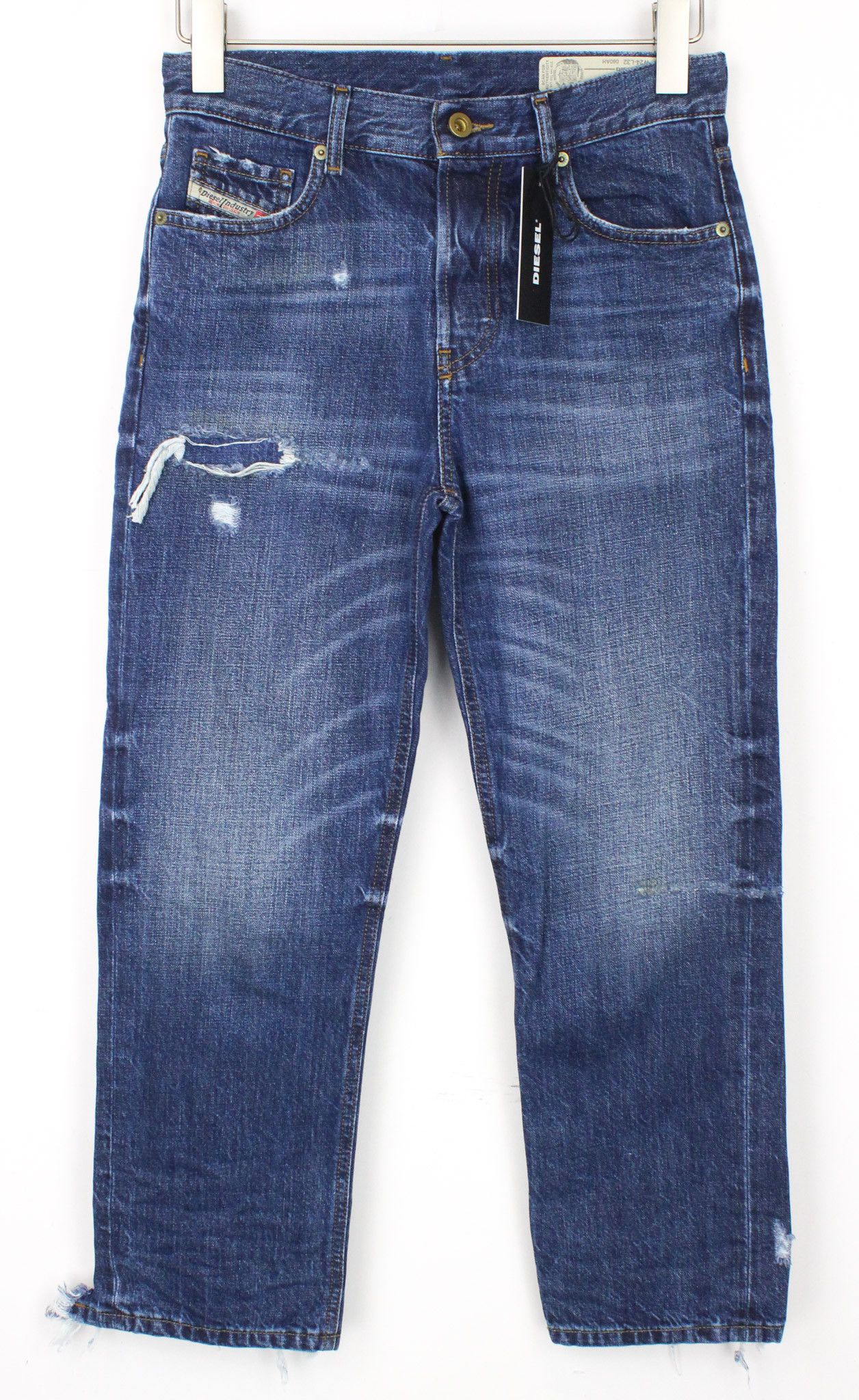 Diesel ARYEL 080AH W24/L32 Blue Ripped Jeans 71394 Size 24" / US 00 / IT 34 - 1 Thumbnail