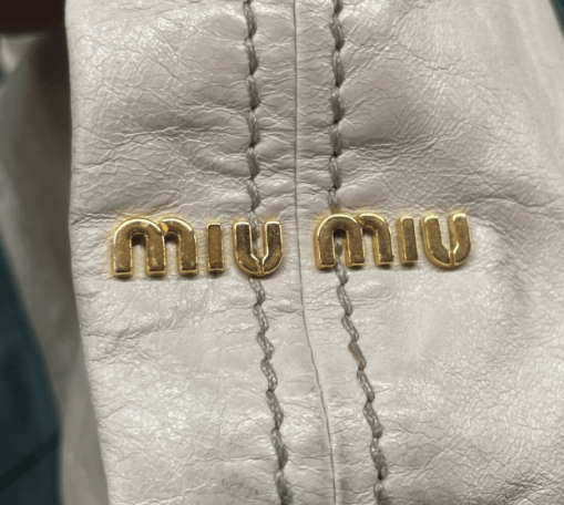 Miu Miu Miu Miu Hobo Shoulder Bag Women’s Ivory Leather Size ONE SIZE - 10 Thumbnail