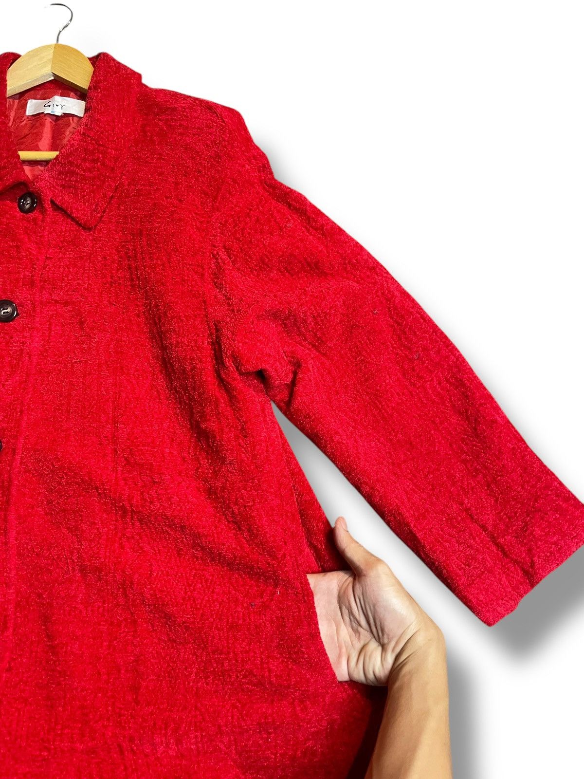 Japanese Brand × Vintage Givy x Japanese Brand Red Jacket Wool Coat (29) Size US M / EU 48-50 / 2 - 5 Thumbnail