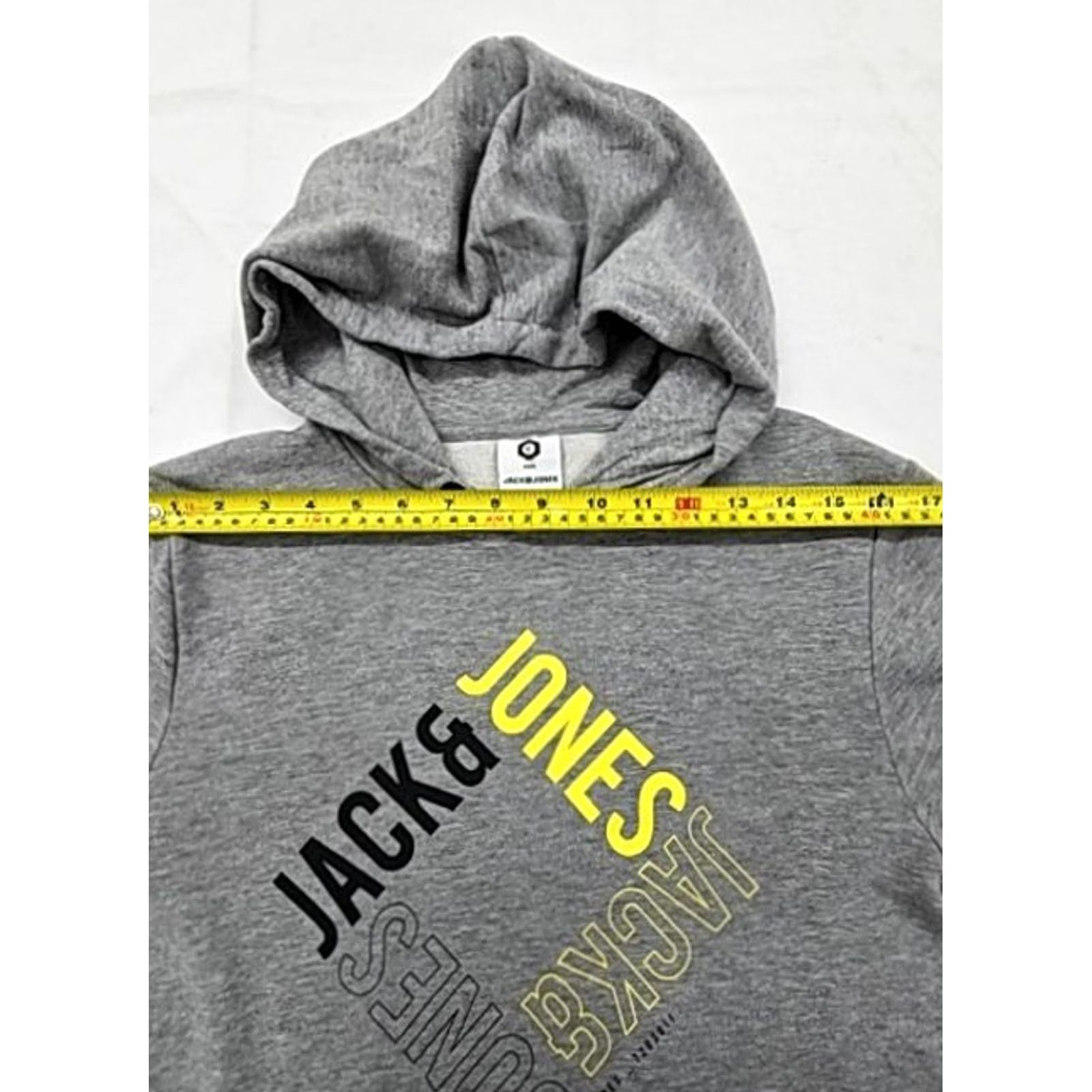 Jack & Jones Jack & Jones Men’s Graphic Hoodie M Grey Organic Cotton Relaxed Fit Size US M / EU 48-50 / 2 - 6 Thumbnail