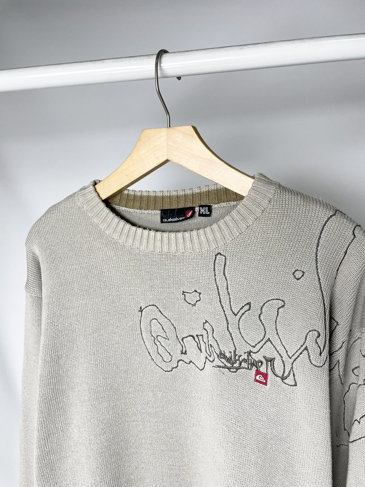 Quiksilver Quiksilver Vintage Beige Surfer Knit Sweater Pullover Y2K Size US XL / EU 56 / 4 - 6 Thumbnail