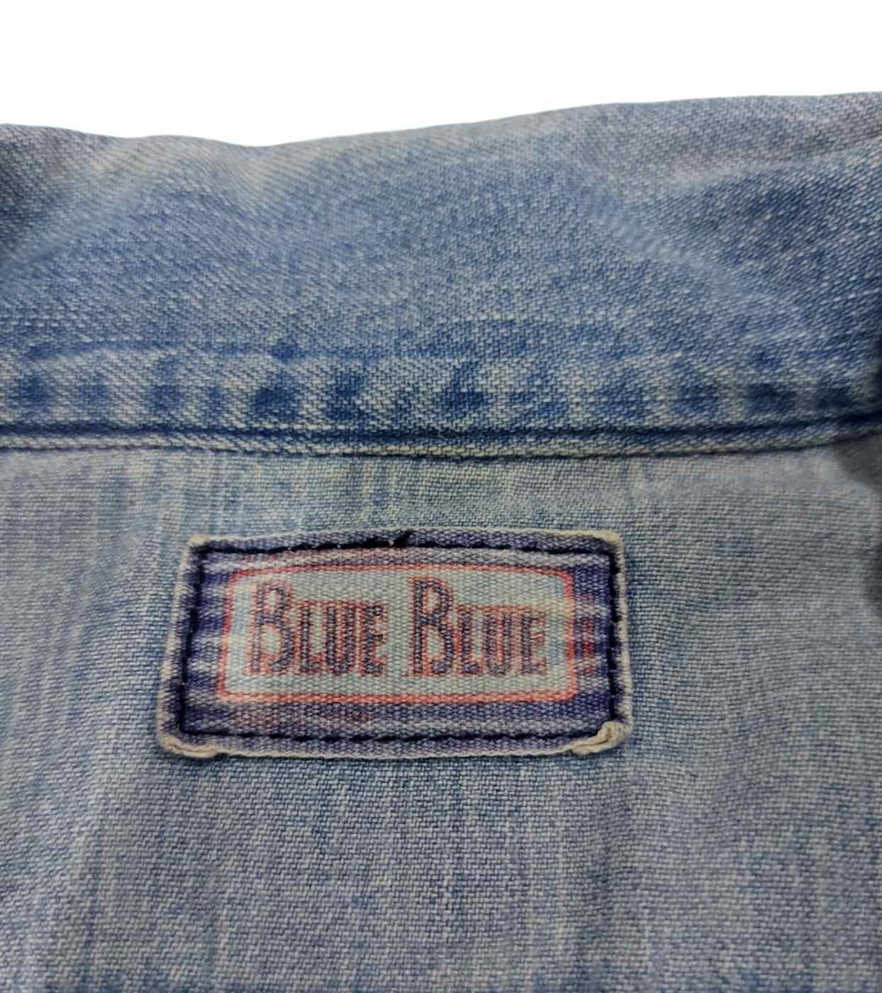 Blue Blue Japan Rare! Vintage Blue/Blue Japan Denim Button Up Shirt Size US M / EU 48-50 / 2 - 8 Thumbnail