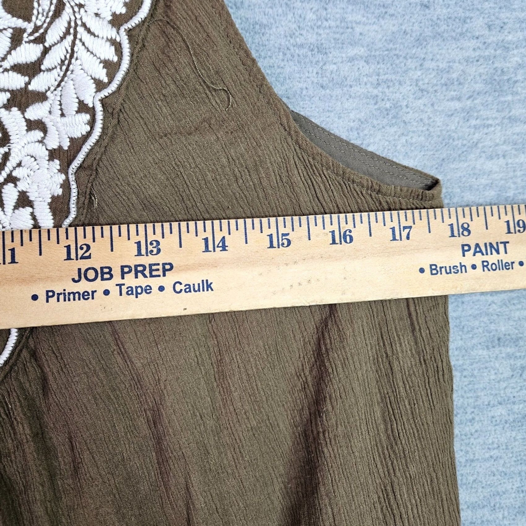 Vintage Greylyn Women's S Sleeveless Dress Brown Boho Embroidered Tassel Button Front Size S / US 4 / IT 40 - 5 Thumbnail
