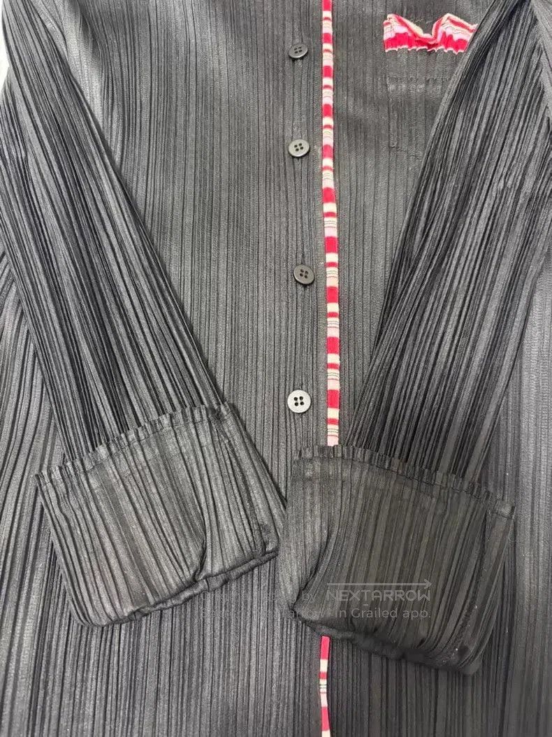 Other Issey Miyake Black Ruched Shirt Size US L / EU 52-54 / 3 - 4 Thumbnail