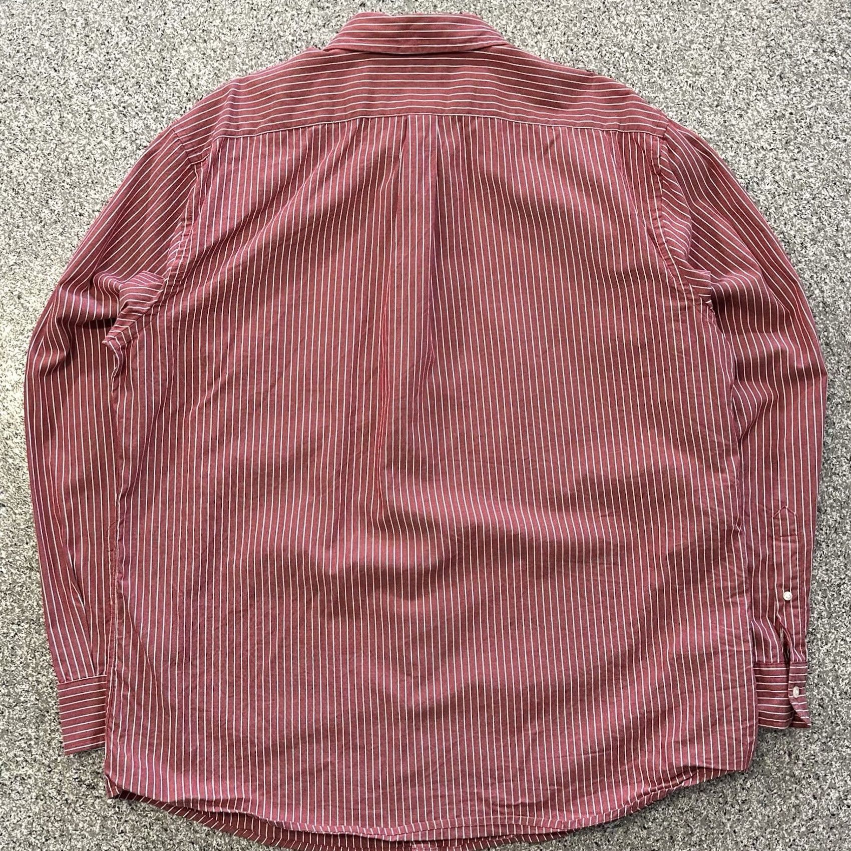 Gap Gap Shirt Men 2XL Red Striped Button-Up Collared XXl Long Sleeve Casual Workwear Size US XXL / EU 58 / 5 - 7 Thumbnail