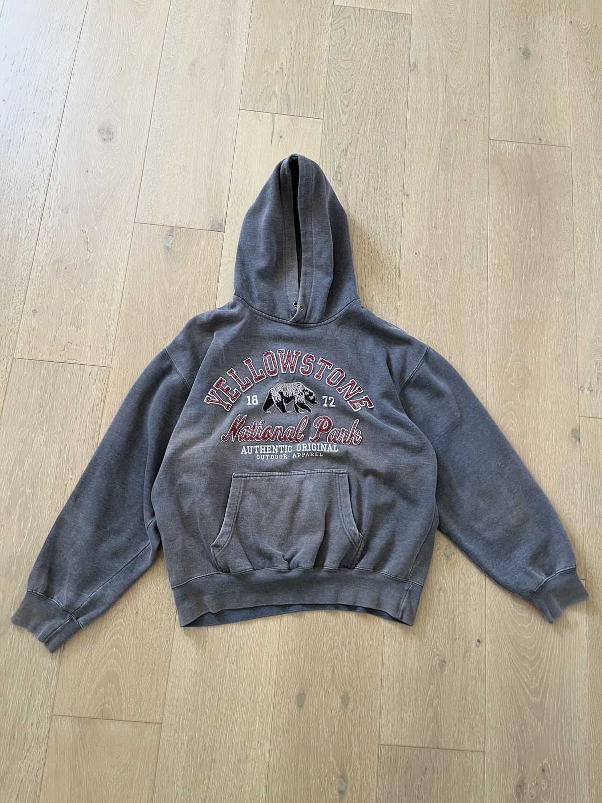Vintage Vintage Faded Grey Hoodie Embroidered Size US M / EU 48-50 / 2 - 1 Thumbnail