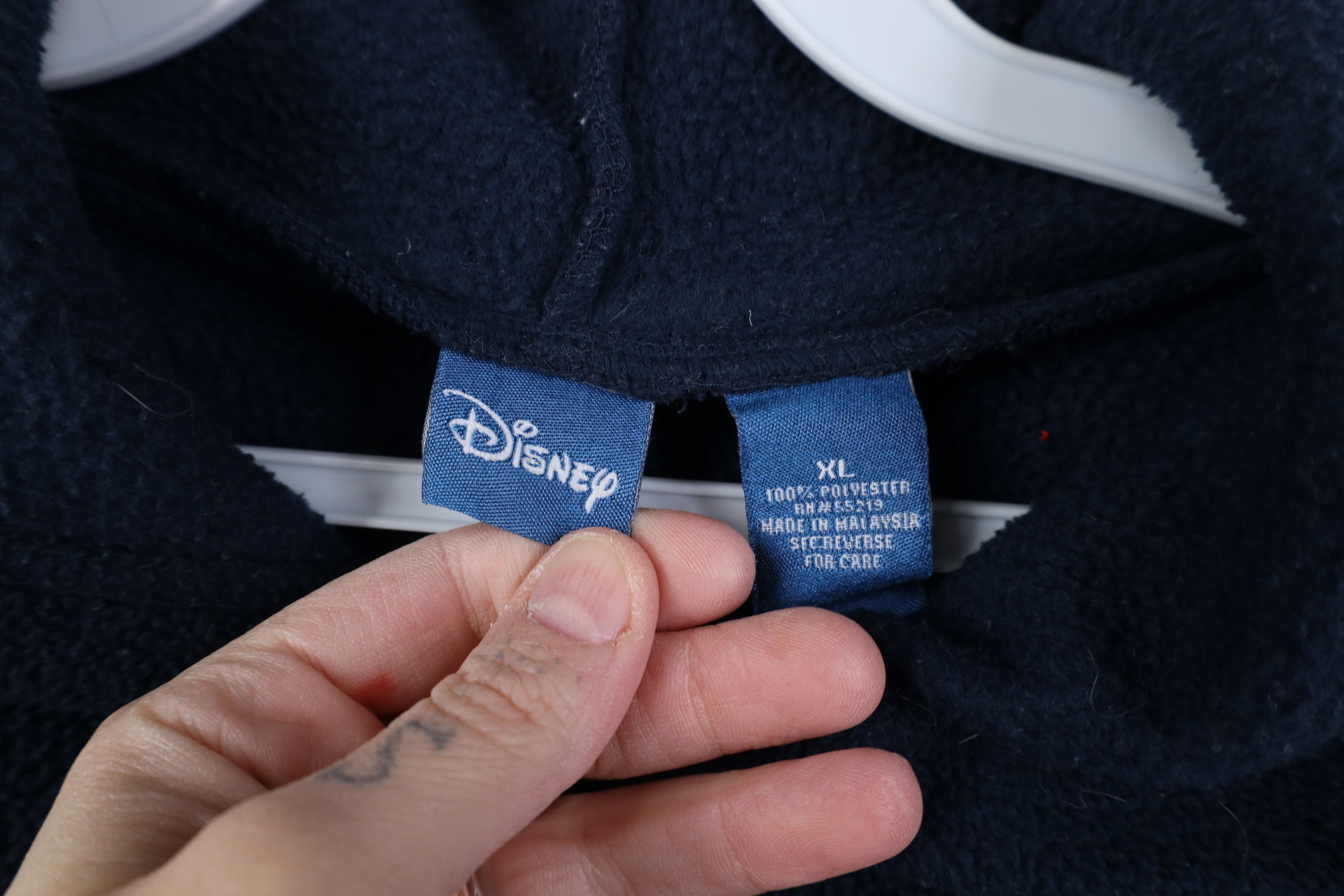 Disney Vintage 90s Y2K Disney Mickey Mouse Fleece Half Zip Hoodie Size XL / US 12-14 / IT 48-50 - 10 Thumbnail