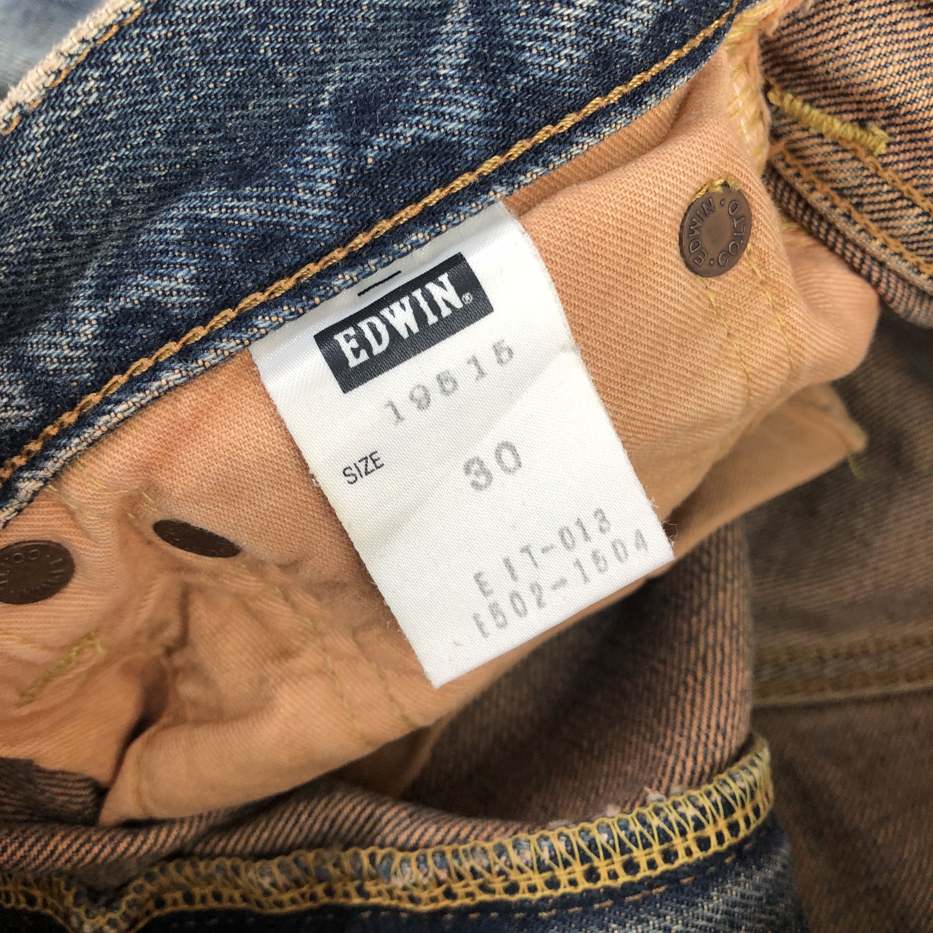 Japanese Brand Vintage 90s Edwin 505 Redline Jeans Mud Wash Selvedge Denim Size 28" / US 6 / IT 42 - 8 Thumbnail