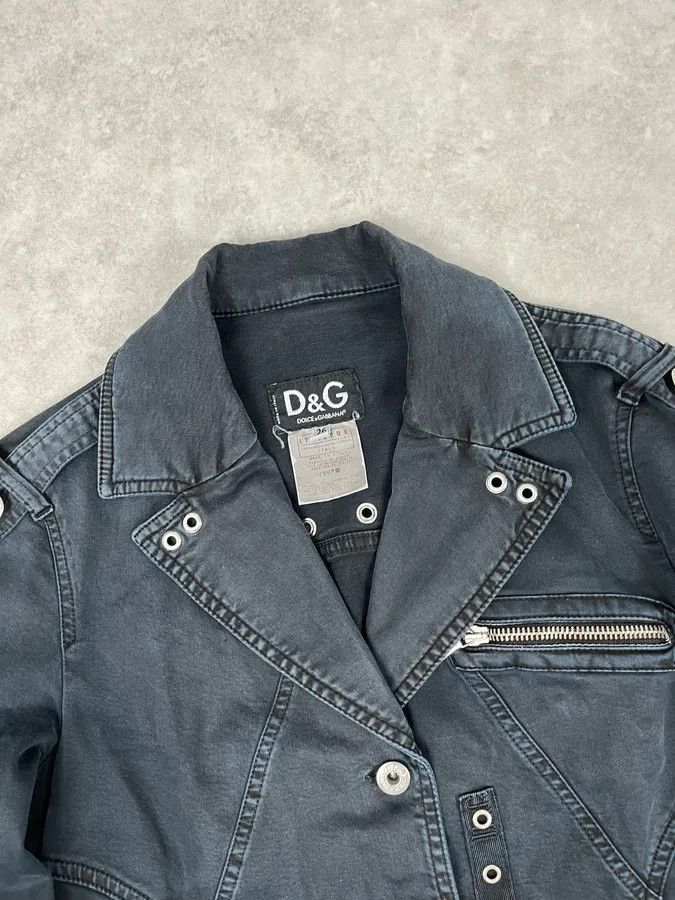 Dolce & Gabbana SS2004 Dolce & Gabbana Black Eyeled Jacket Size S / US 4 / IT 40 - 4 Thumbnail