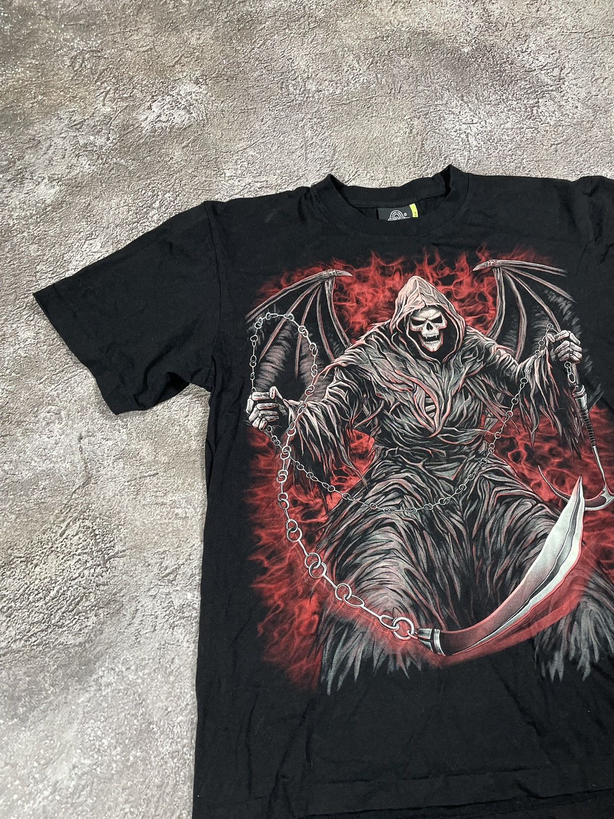 Vintage Vintage 2000s Skeleton Horror Graphic Tee Grunge Black M Size US M / EU 48-50 / 2 - 3 Thumbnail