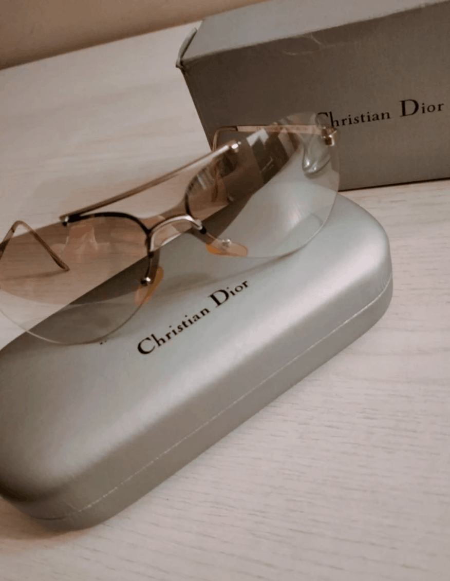 Dior DIOR Sunglasses Mini Aviator Wrap Shield Mask Ski Galliano Size ONE SIZE - 1 Thumbnail