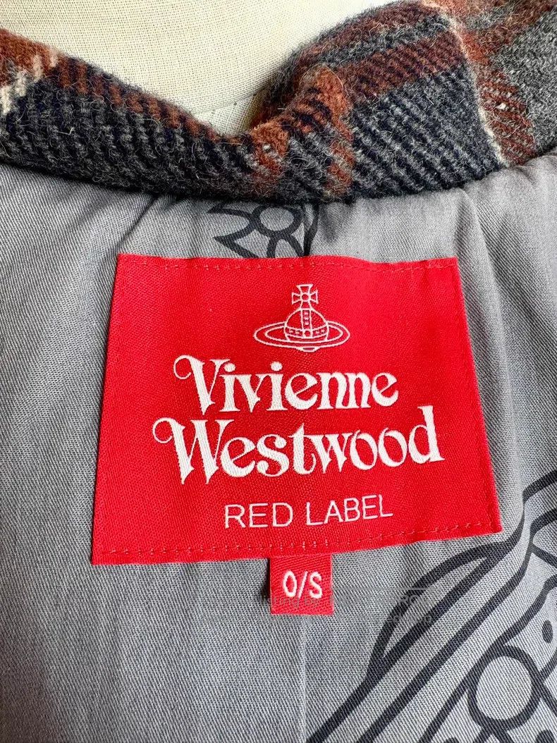 Vivienne Westwood Vivienne Westwood Gray Blue Plaid Witch Hat Cloak Saturn T Size S / US 4 / IT 40 - 8 Thumbnail
