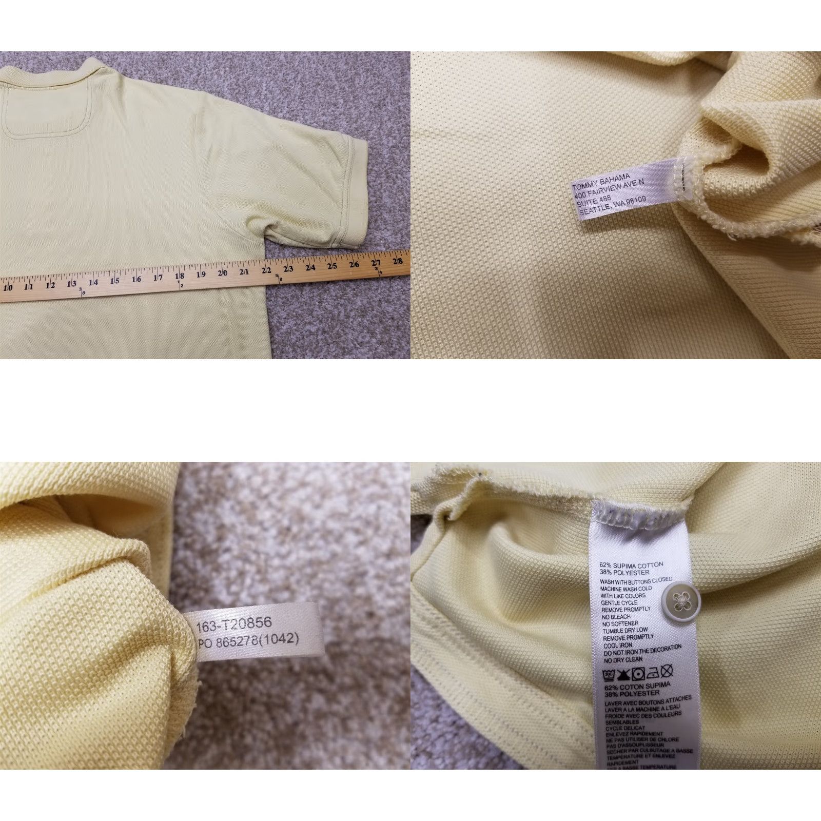 Tommy Bahama VINTAGE Tommy Bahama Shirt Mens M Yellow Polo Supima Cotton Blend Golf Casual Size US M / EU 48-50 / 2 - 8 Thumbnail