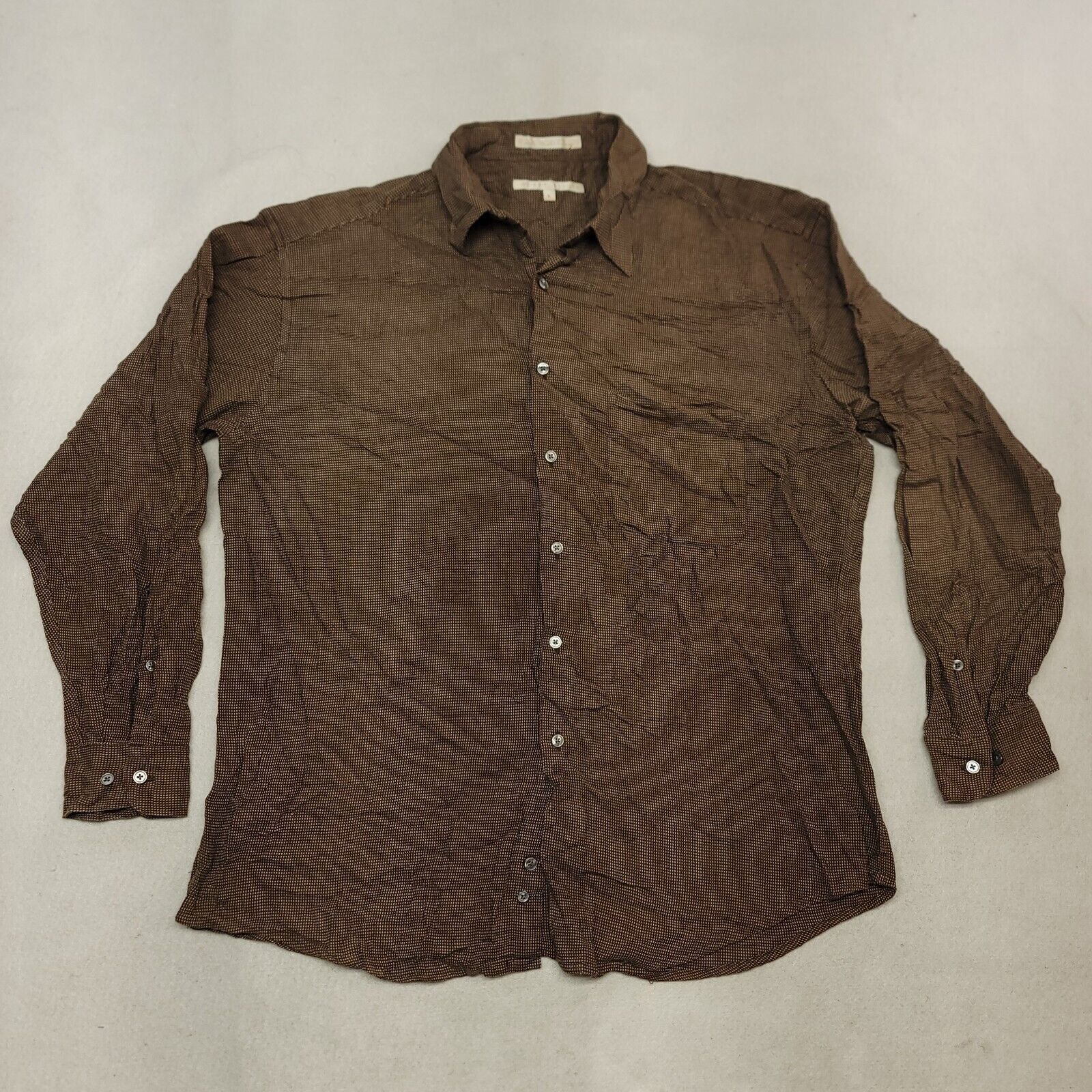 Perry Ellis Perry Ellise Casual Long Sleeve Shirt Mens Size Large Brown Size US L / EU 52-54 / 3 - 2 Thumbnail