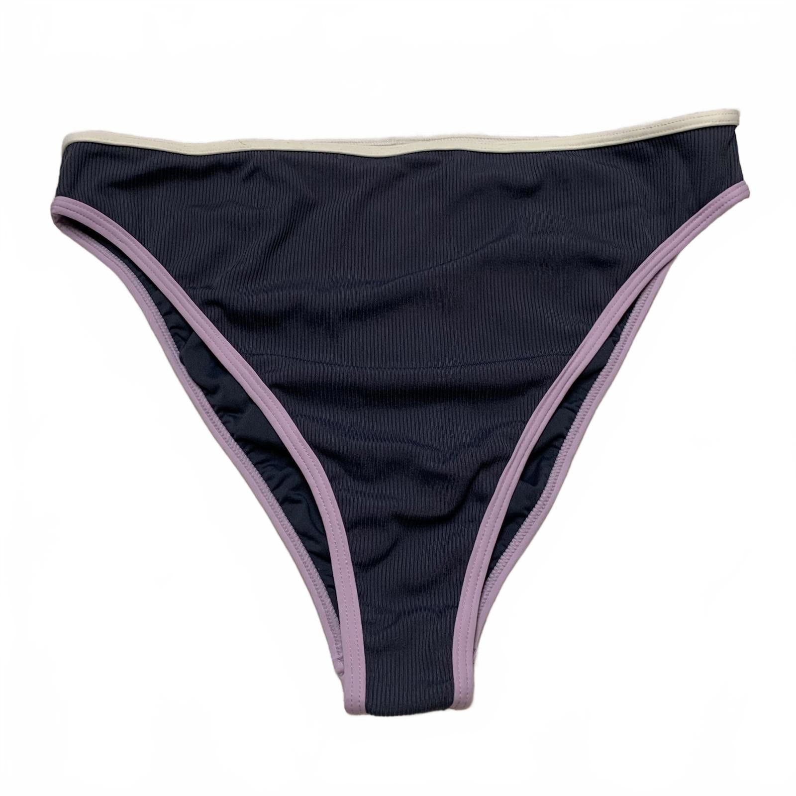 Other L*SPACE Women's Sz XLarge Gray & Lilac Ribbed Bikini Bottoms Size ONE SIZE - 3 Thumbnail