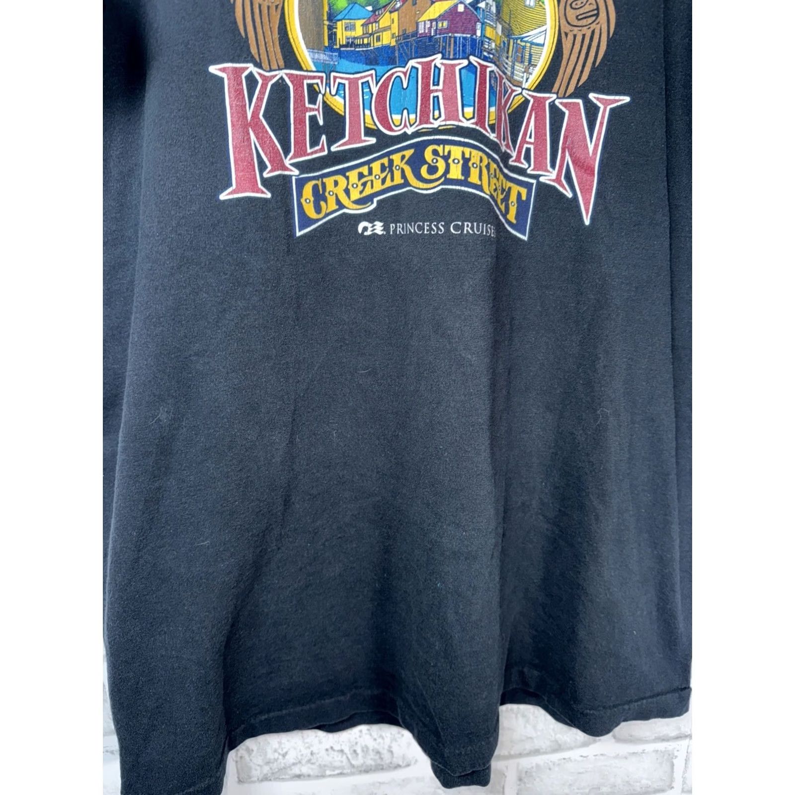 Vintage VINTAGE Princess Cruises Graphic Tee Shirt Mens L Black Alaska Ketchikan Creek Street Princess Cruises Graphic Tee Mens L Size US L / EU 52-54 / 3 - 6 Thumbnail