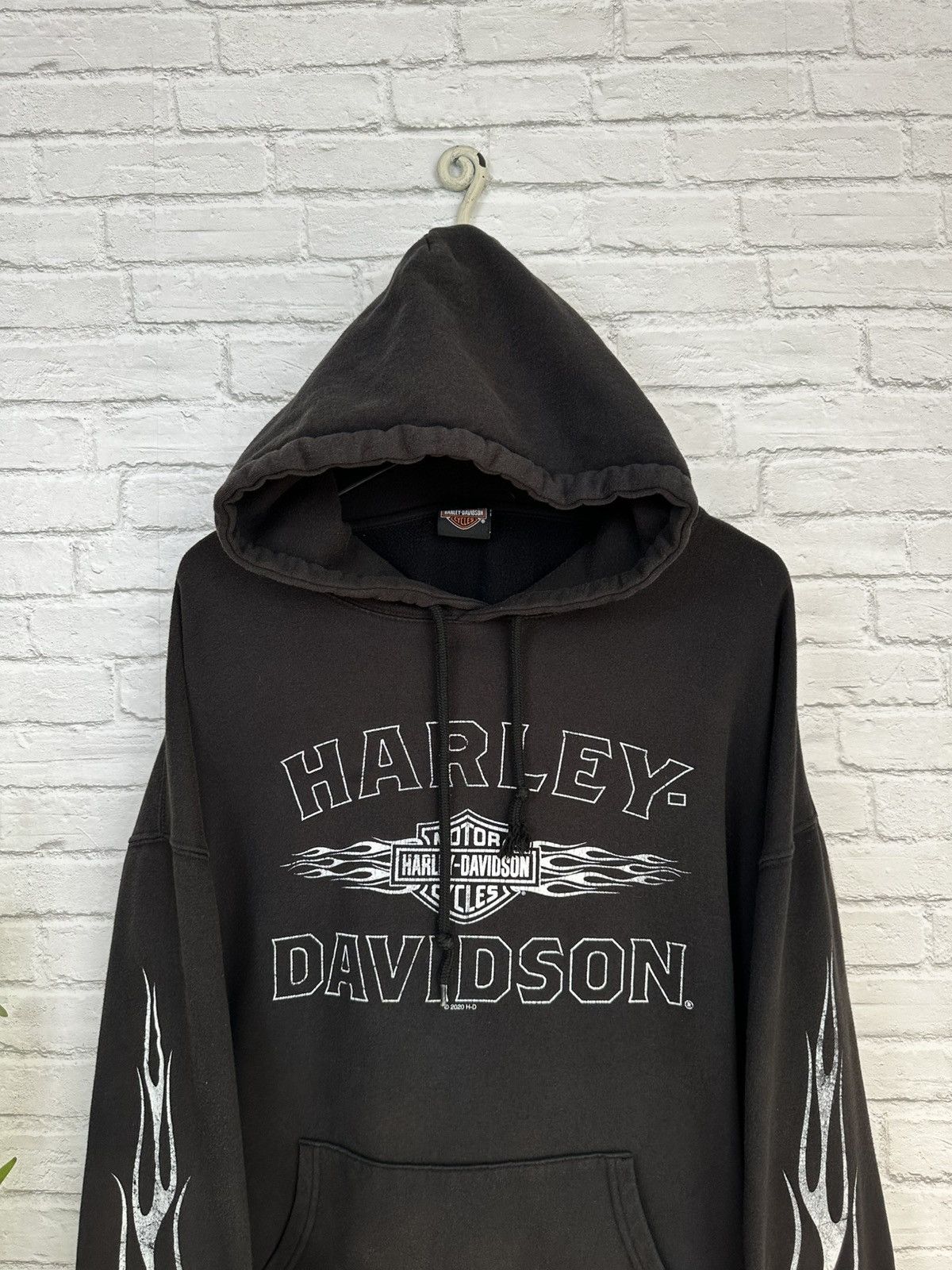Harley Davidson (3XL) SICK FLAMES FADED Black Harley Davidson Hoodie Size US XXL / EU 58 / 5 - 3 Thumbnail