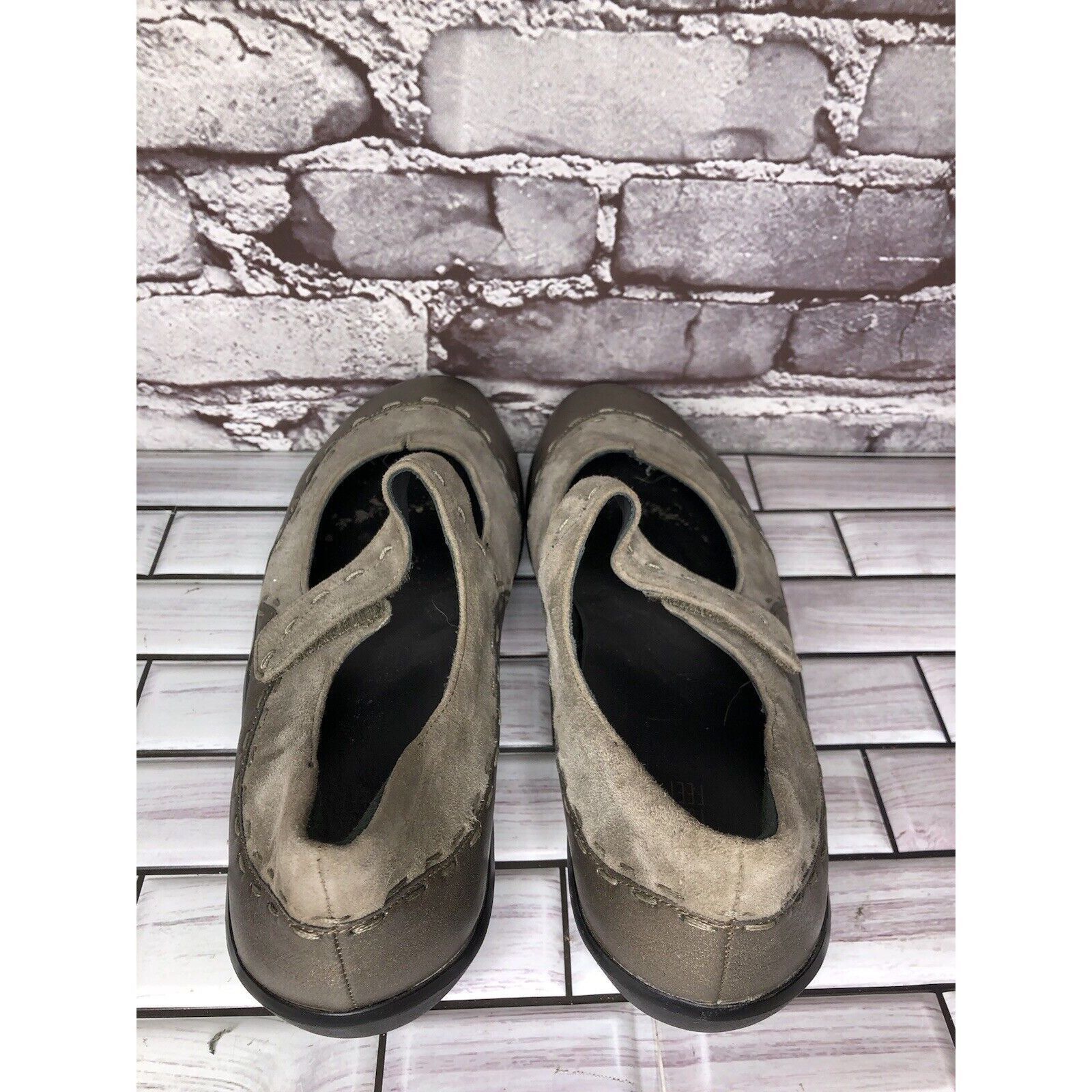 Other Ziera Bronze Leather Taupe Suede Mary Jane Comfort Shoes Wom Size US 10 / IT 40 - 4 Thumbnail