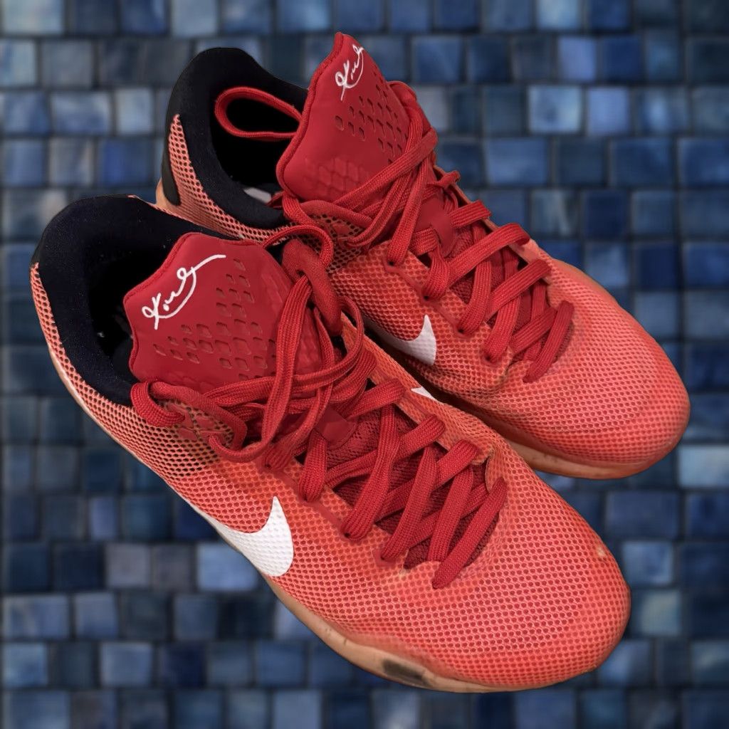 Nike Kobe x 10 Majors 705317-616 University Bright Crimson Hot Lava Mens 10.5 Sneaker
