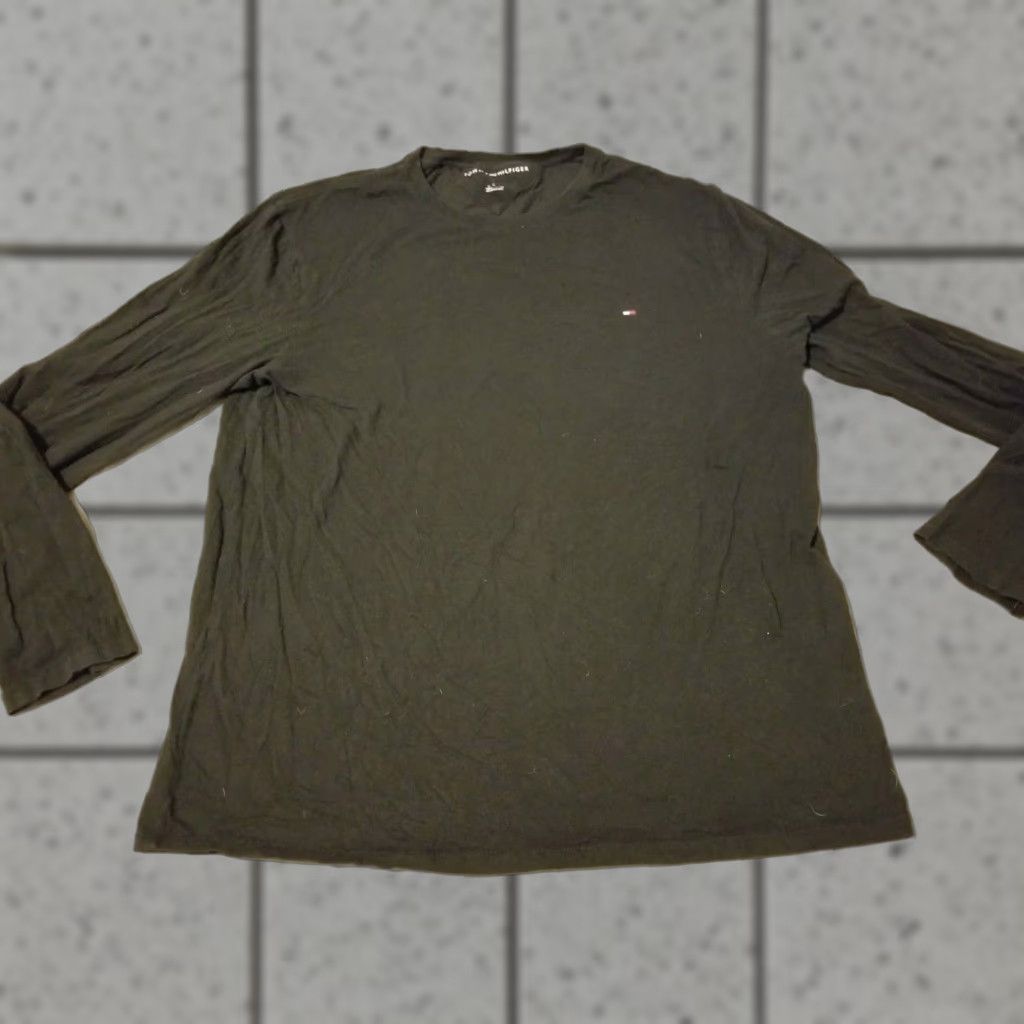 Tommy Hilfiger VINTAGE Mens Tommy Hilfiger Shirt M Medium Black Cotton Long Sleeve Size US M / EU 48-50 / 2 - 1 Thumbnail