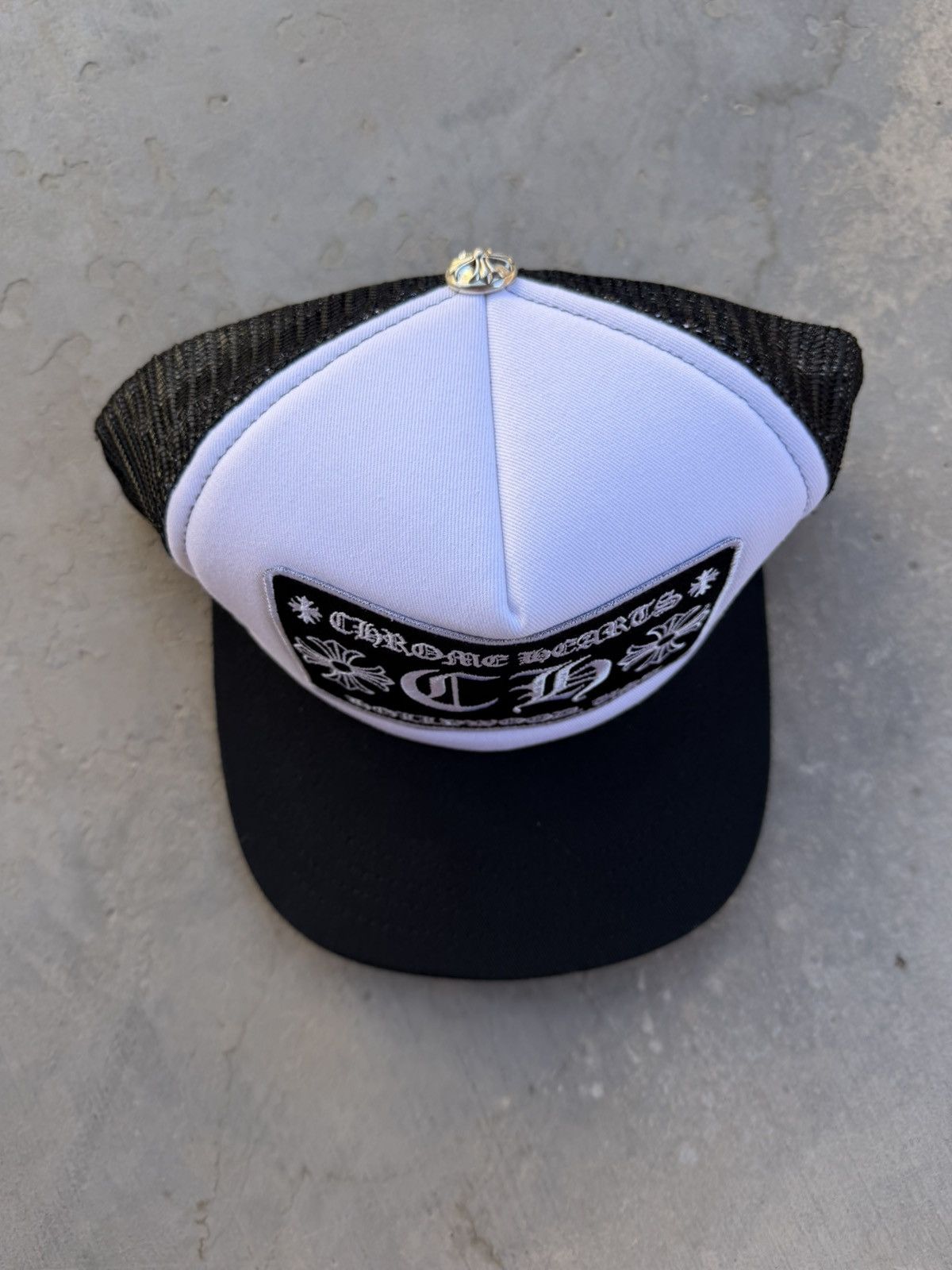 Chrome Hearts Chrome Hearts CH Hollywood Trucker Hat Black/White New Size ONE SIZE - 3 Thumbnail