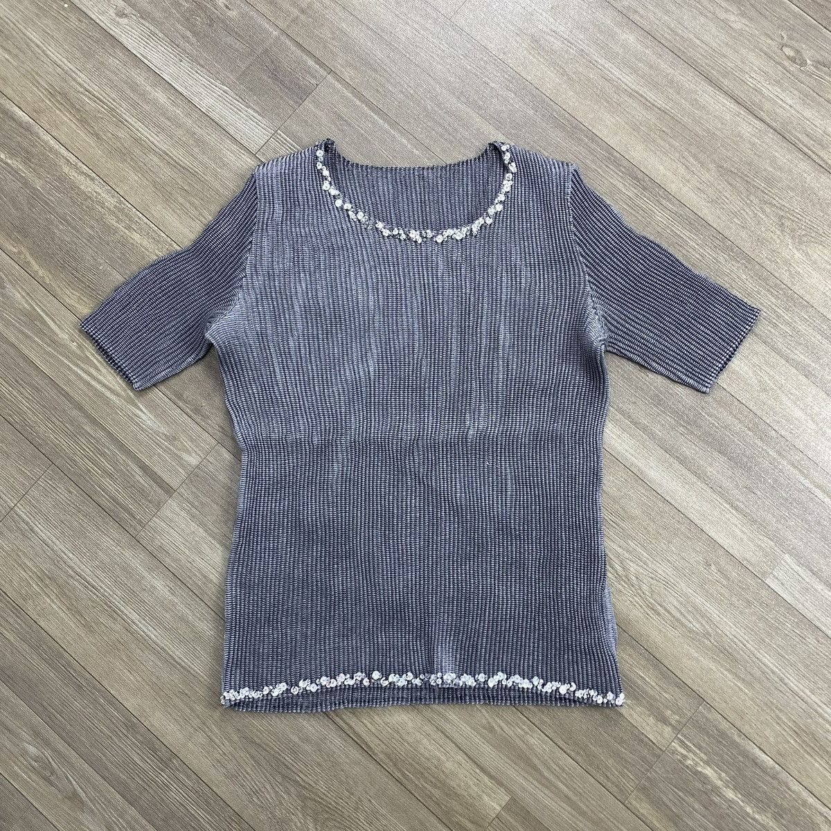 Issey Miyake Issey Miyake Specchio Pleats Top – Sculptural Metallic Grey Size S / US 4 / IT 40 - 3 Thumbnail